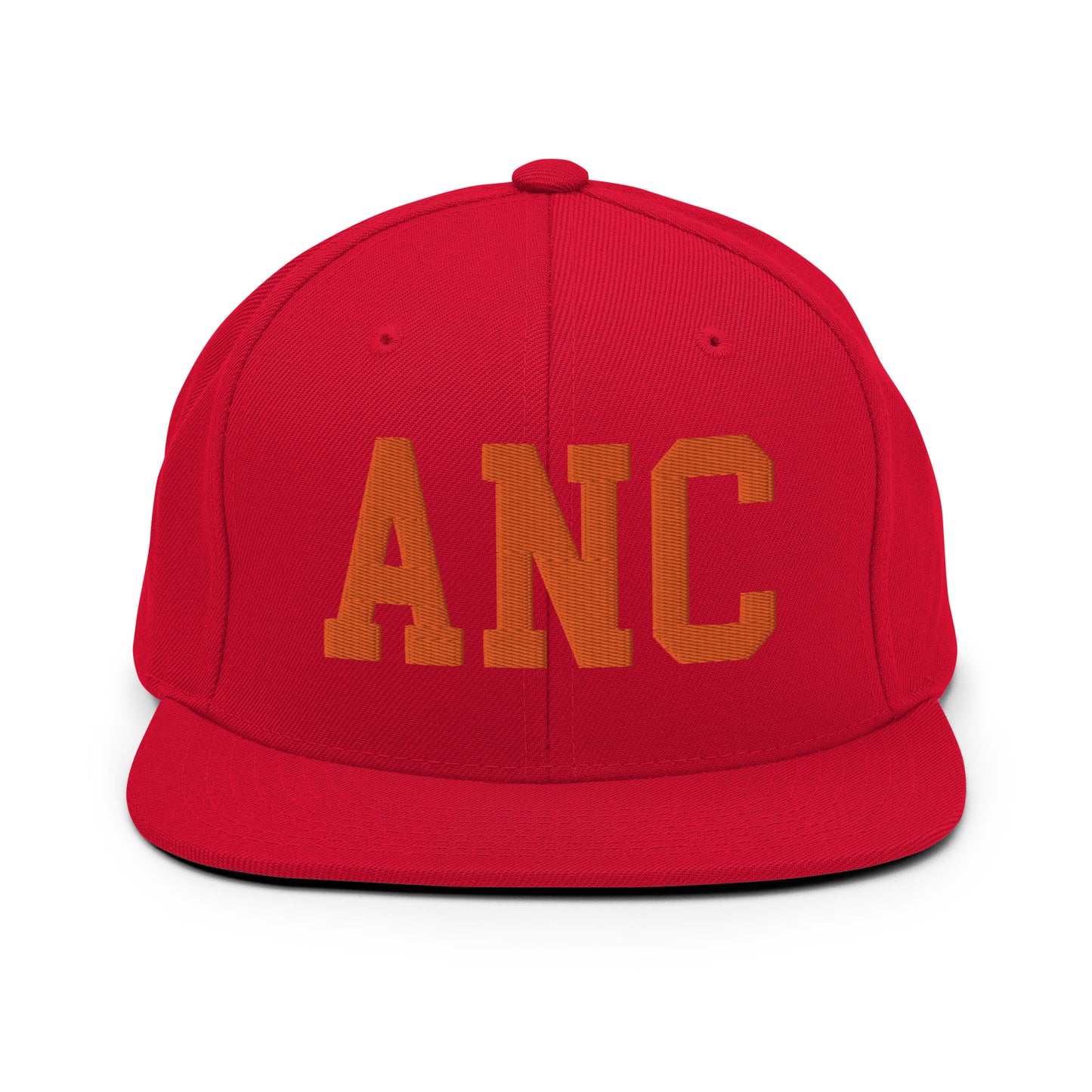 College-Style Classic Snapback Hat • Orange • ANC Anchorage • YHM Designs - Image 27