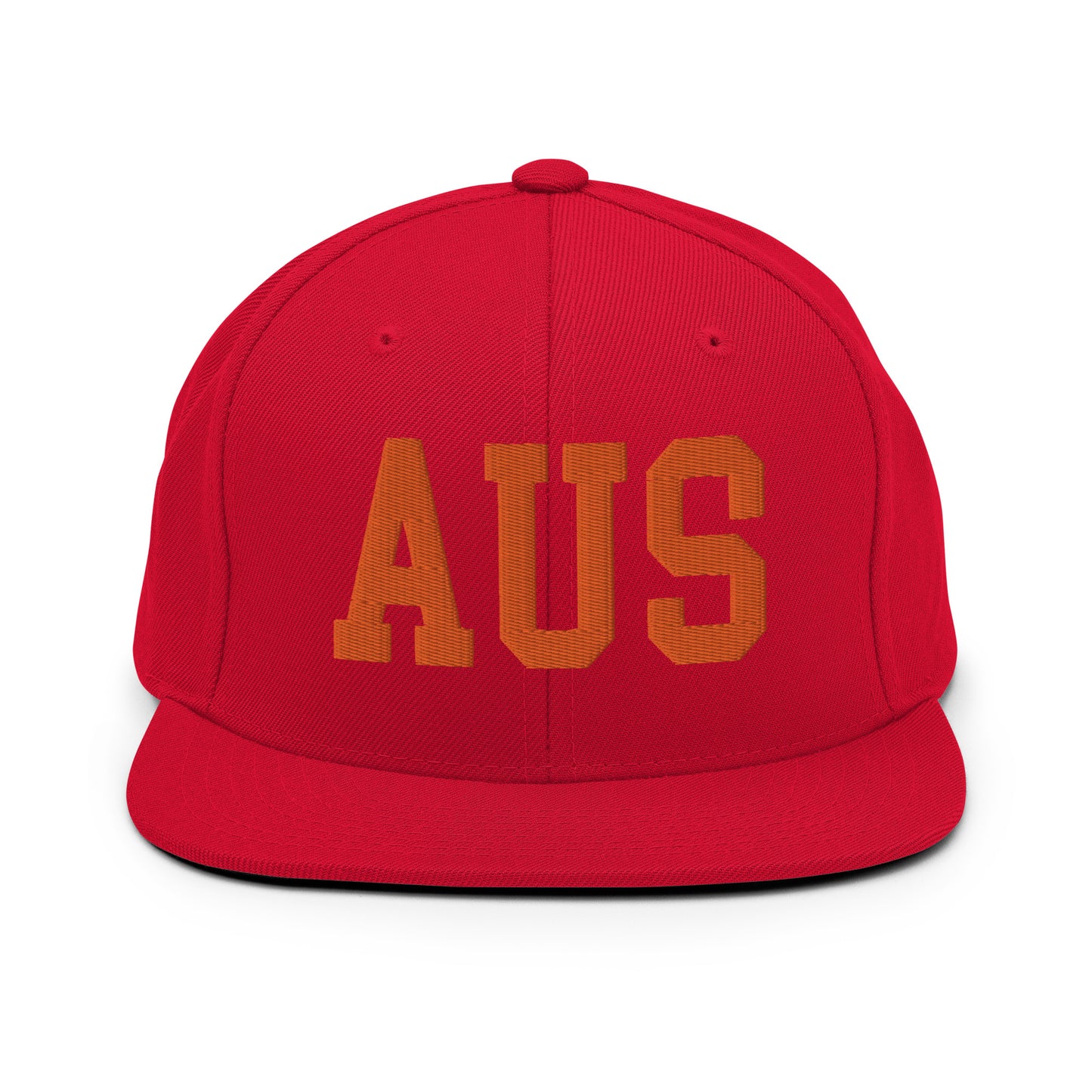 College-Style Classic Snapback Hat • Orange • AUS Austin • YHM Designs - Image 27