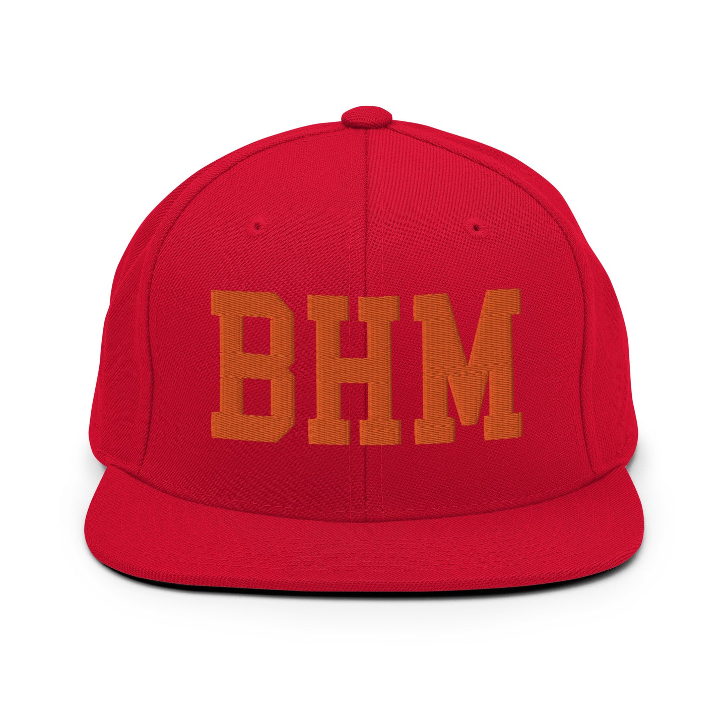 College-Style Classic Snapback Hat • Orange • BHM Birmingham • YHM Designs - Image 27