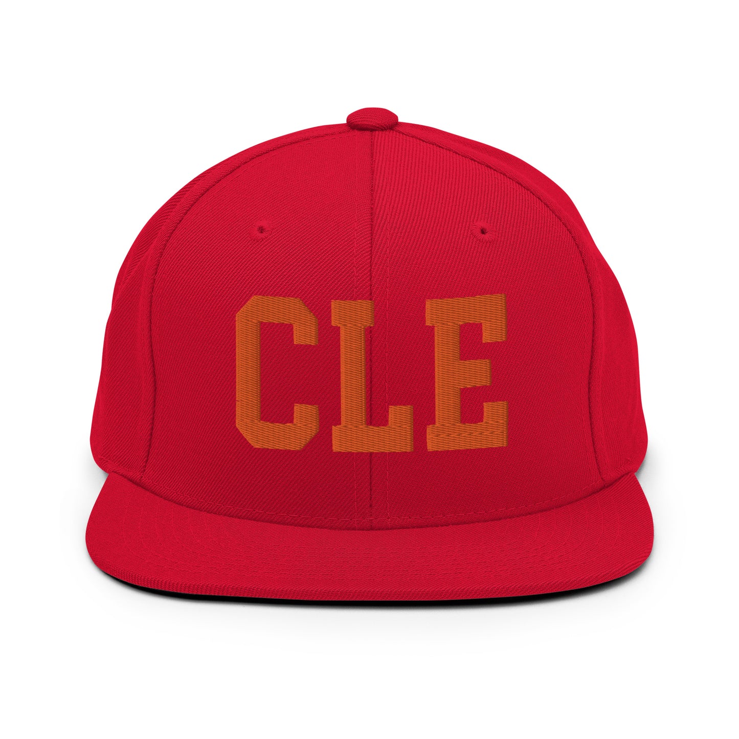 College-Style Classic Snapback Hat • Orange • CLE Cleveland • YHM Designs - Image 27