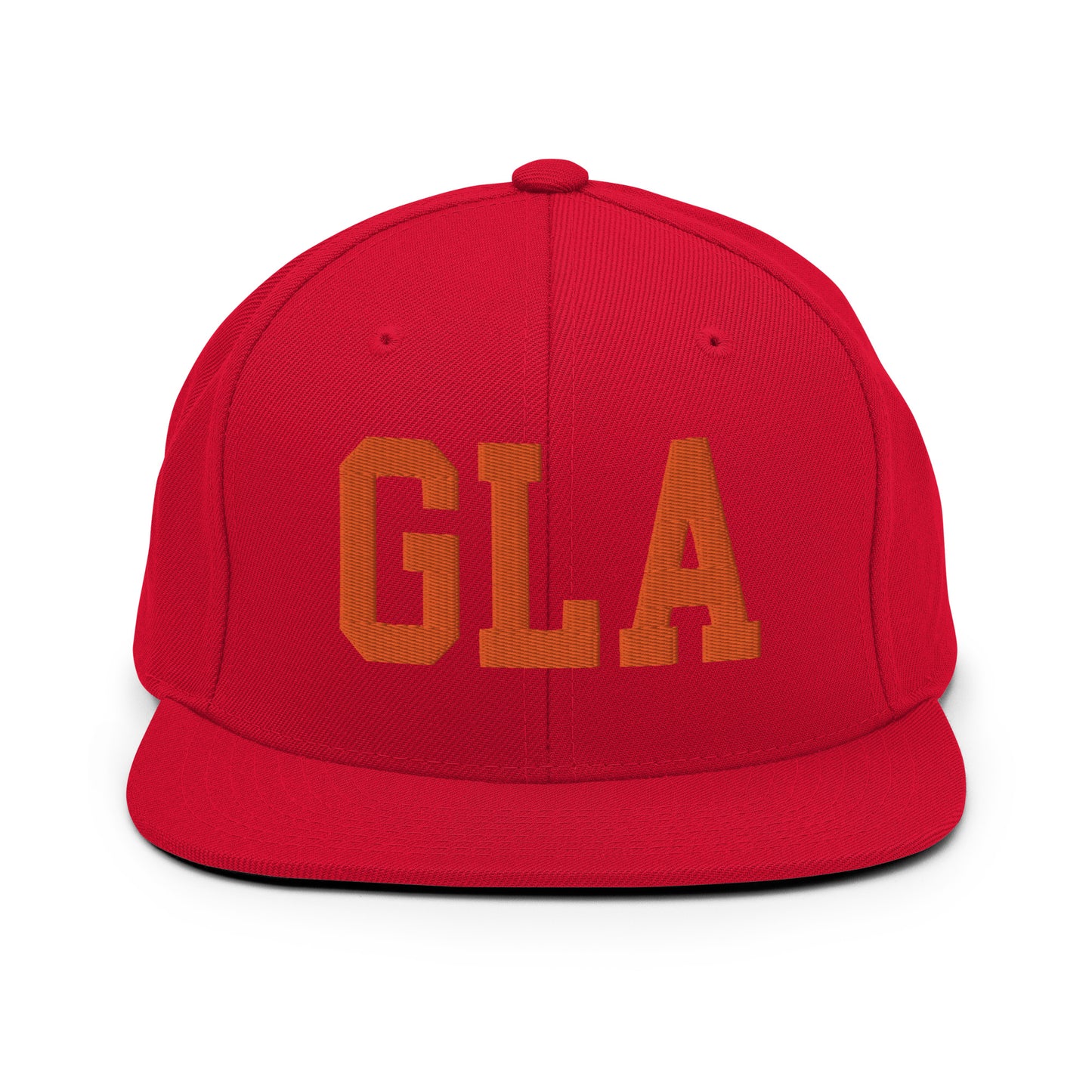 College-Style Classic Snapback Hat • Orange • GLA Glasgow • YHM Designs - Image 27