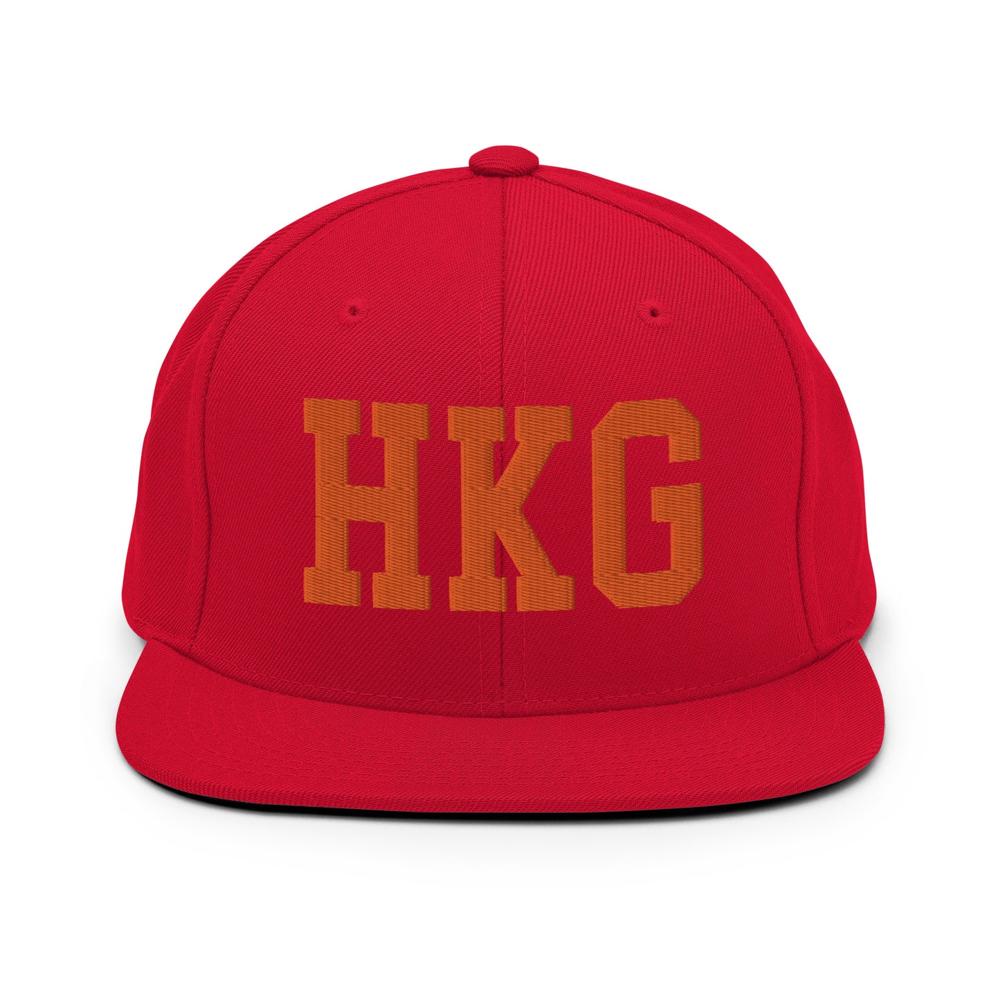 College-Style Classic Snapback Hat • Orange • HKG Hong Kong • YHM Designs - Image 27