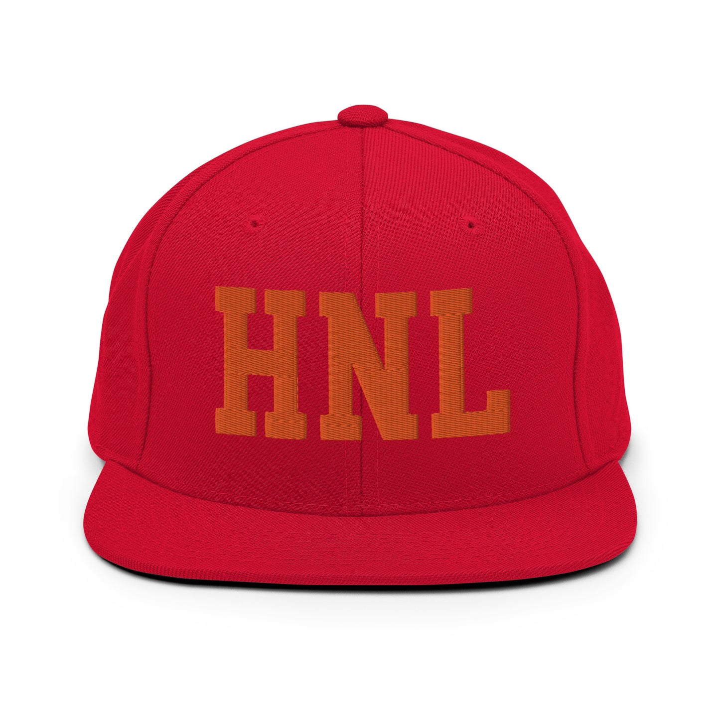 College-Style Classic Snapback Hat • Orange • HNL Honolulu • YHM Designs - Image 27