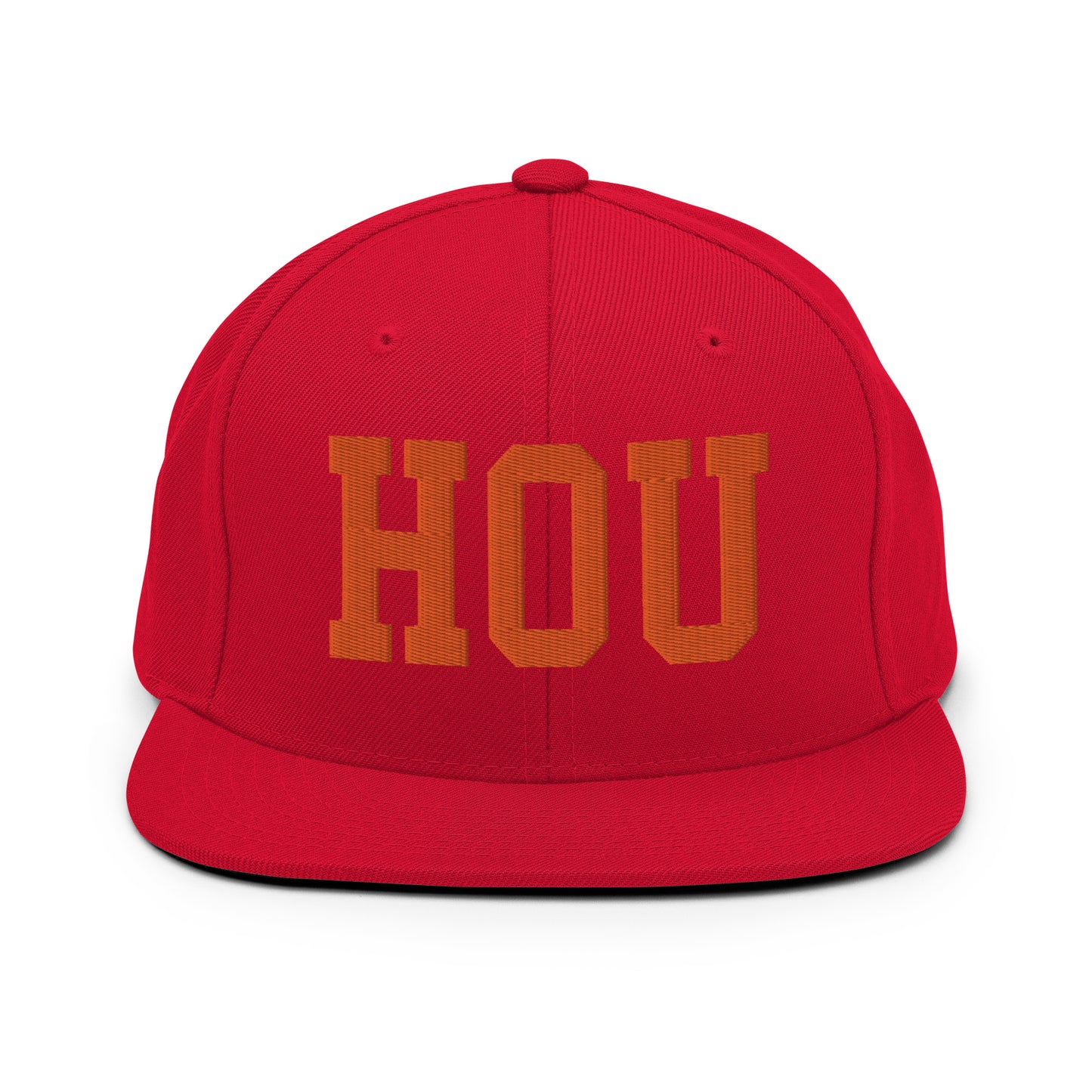 College-Style Classic Snapback Hat • Orange • HOU Houston • YHM Designs - Image 27
