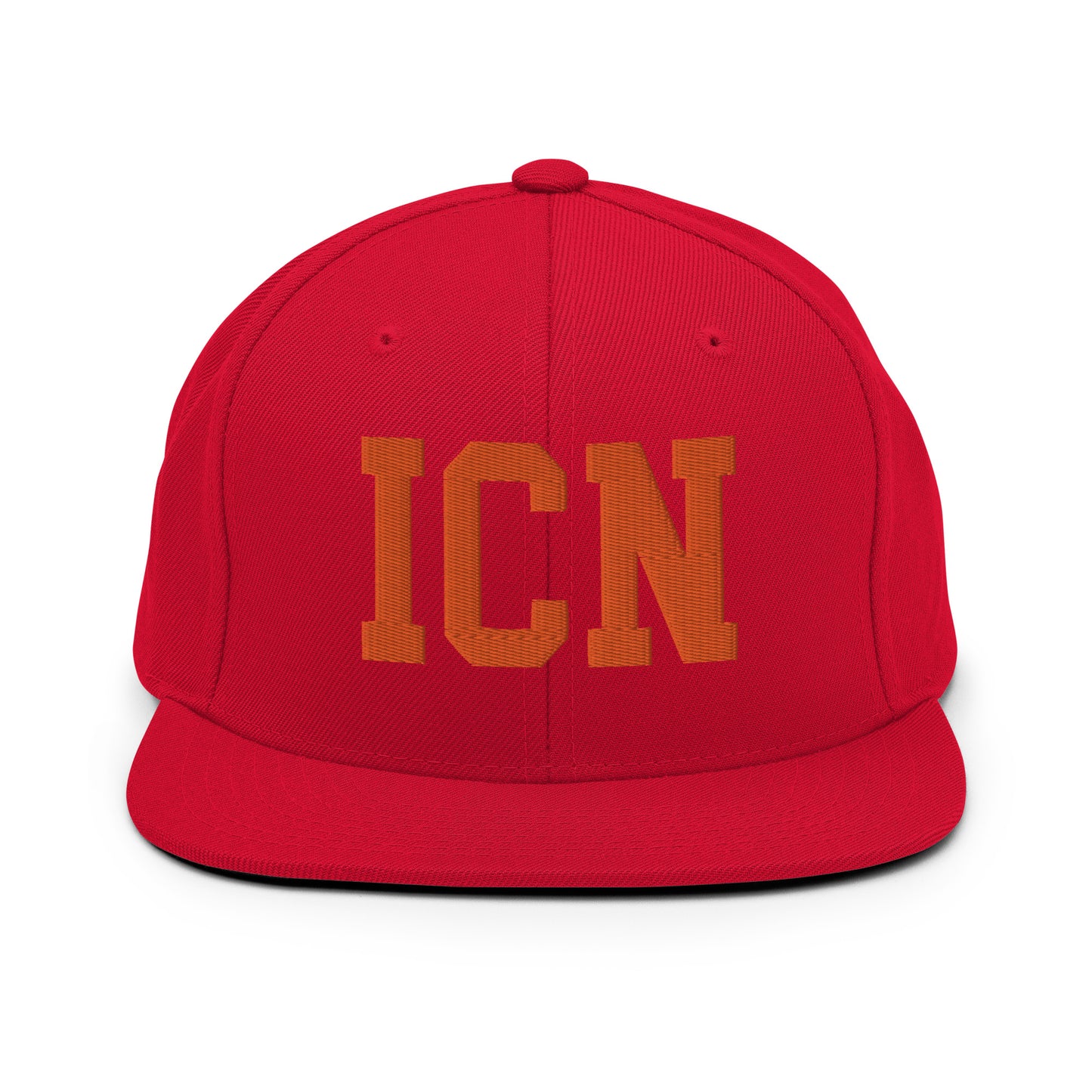 College-Style Classic Snapback Hat • Orange • ICN Seoul • YHM Designs - Image 27