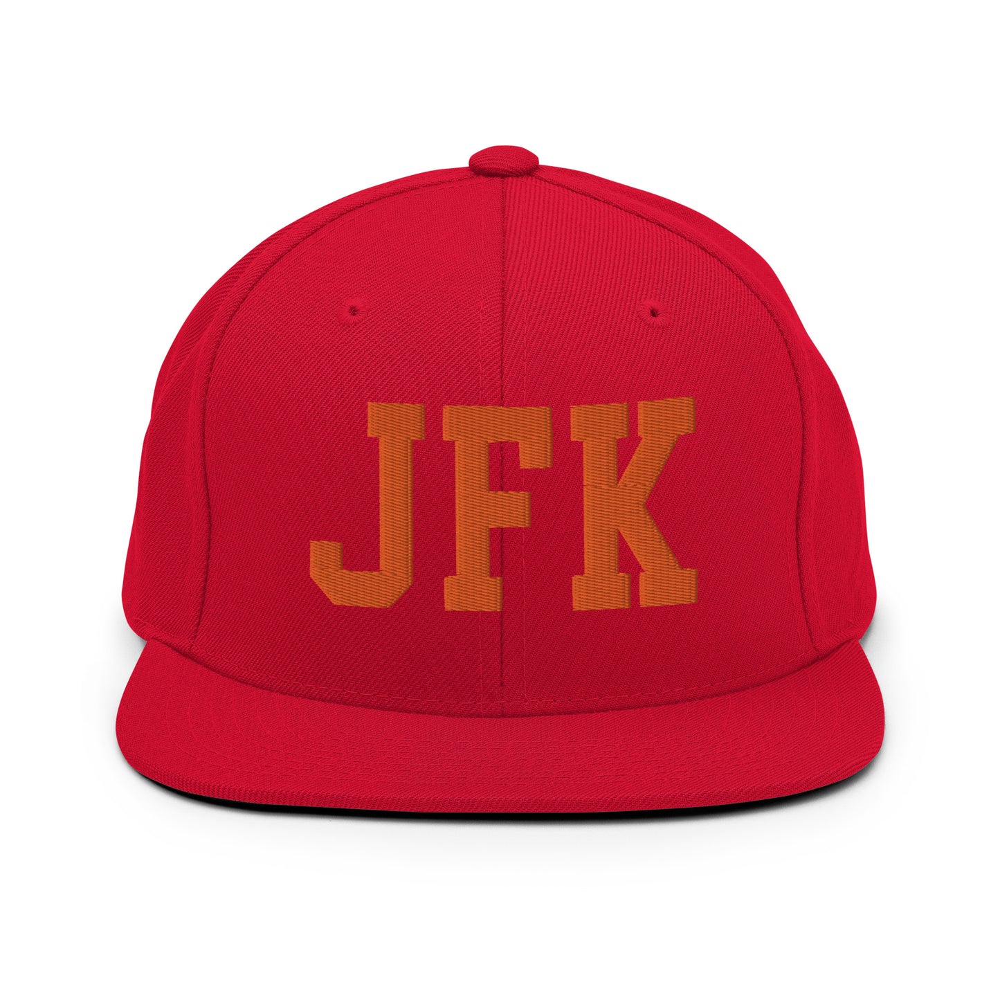 College-Style Classic Snapback Hat • Orange • JFK New York City • YHM Designs - Image 27