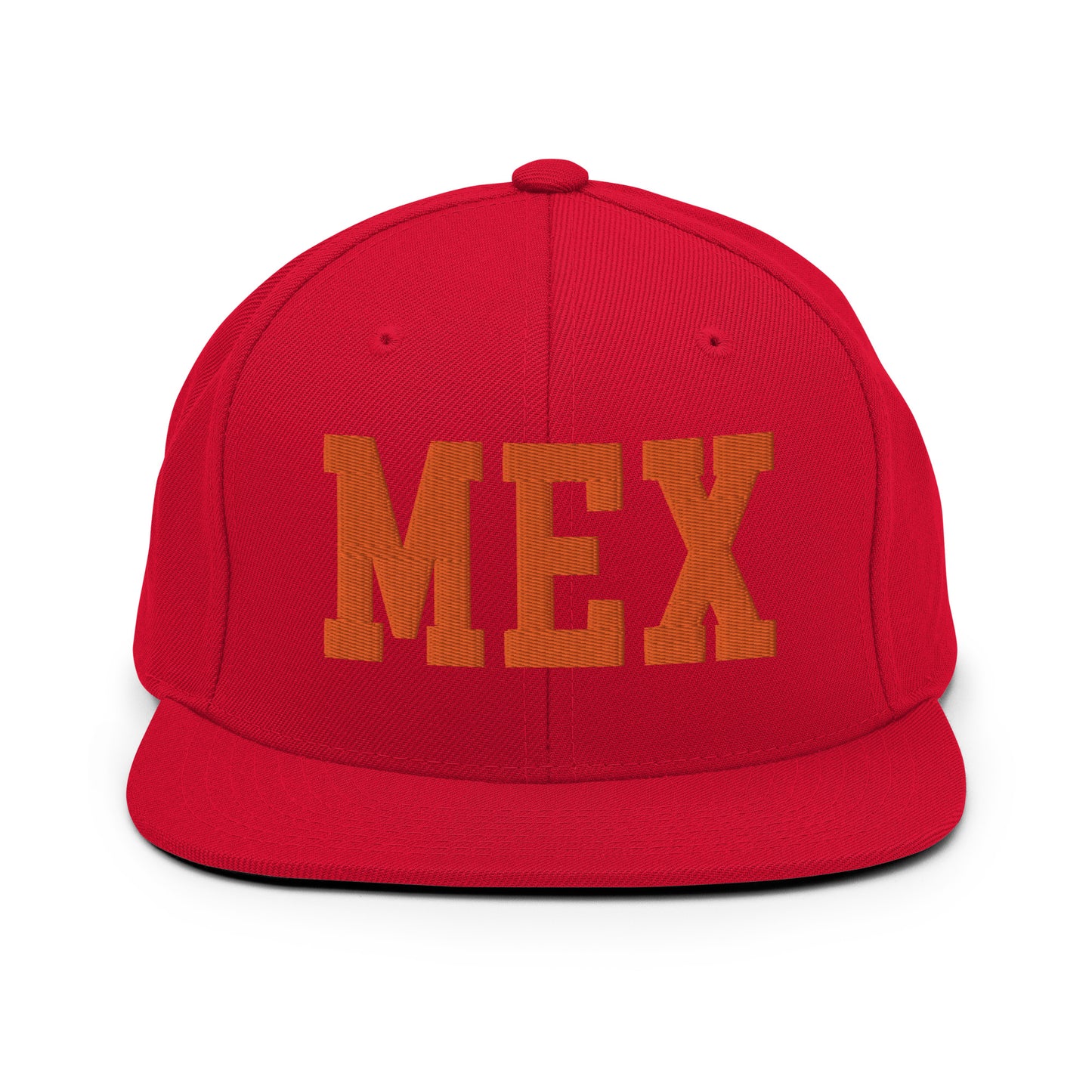 College-Style Classic Snapback Hat • Orange • MEX Mexico City • YHM Designs - Image 27