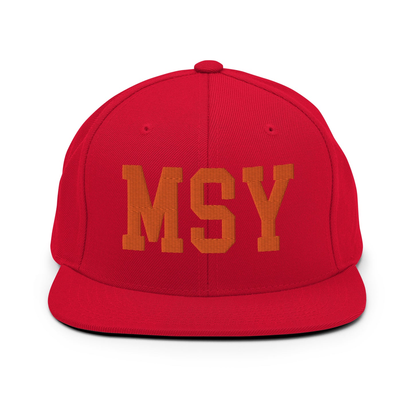 College-Style Classic Snapback Hat • Orange • MSY New Orleans • YHM Designs - Image 27