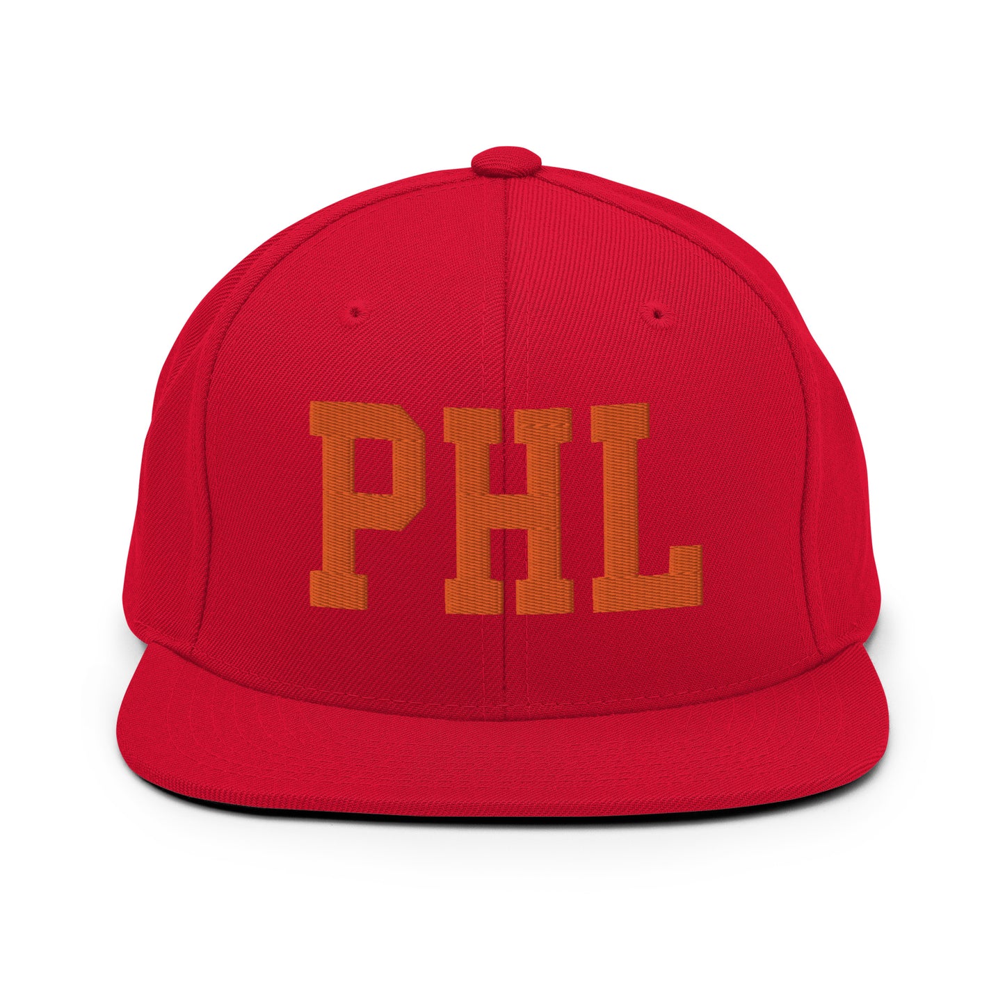 College-Style Classic Snapback Hat • Orange • PHL Philadelphia • YHM Designs - Image 27