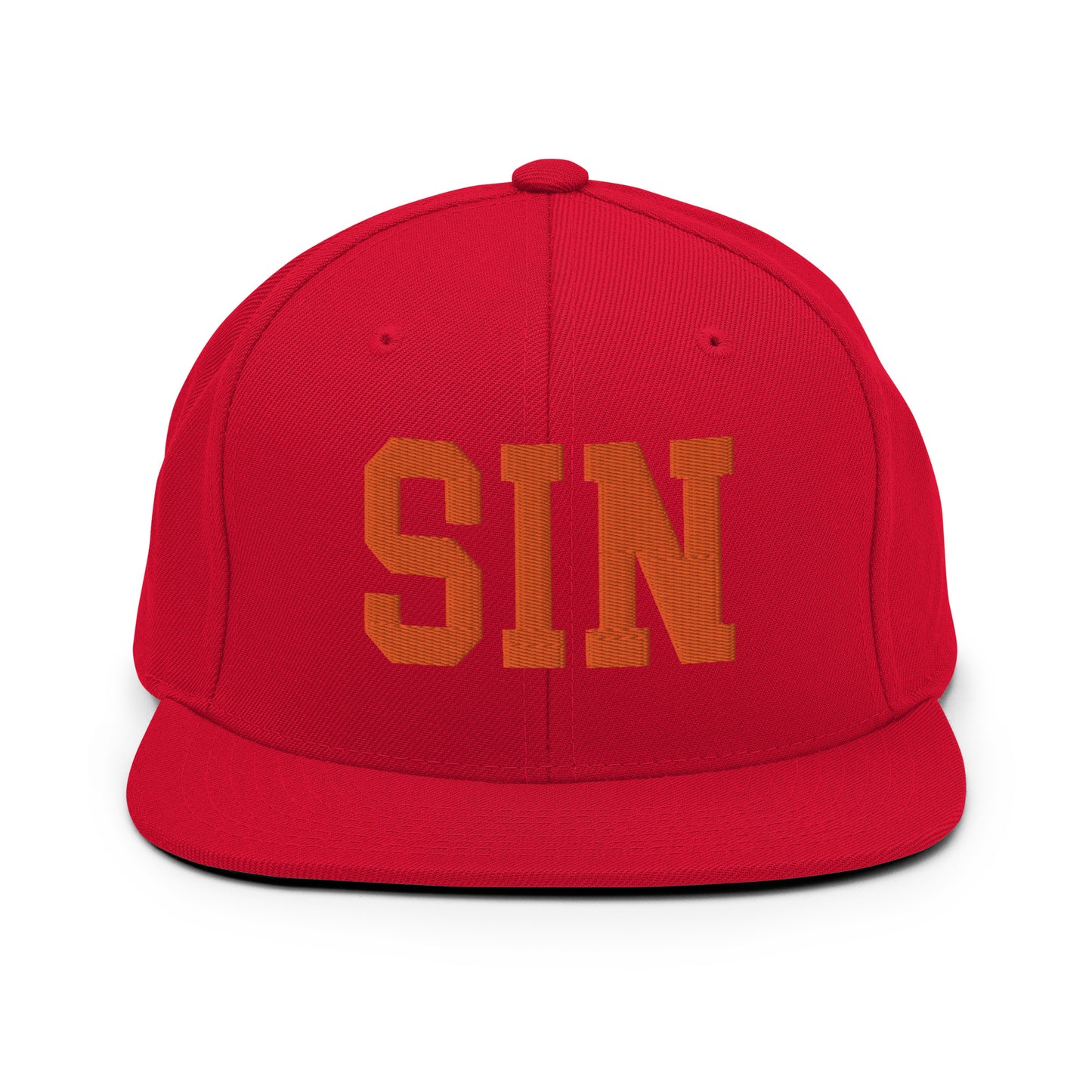 College-Style Classic Snapback Hat • Orange • SIN Singapore • YHM Designs - Image 27