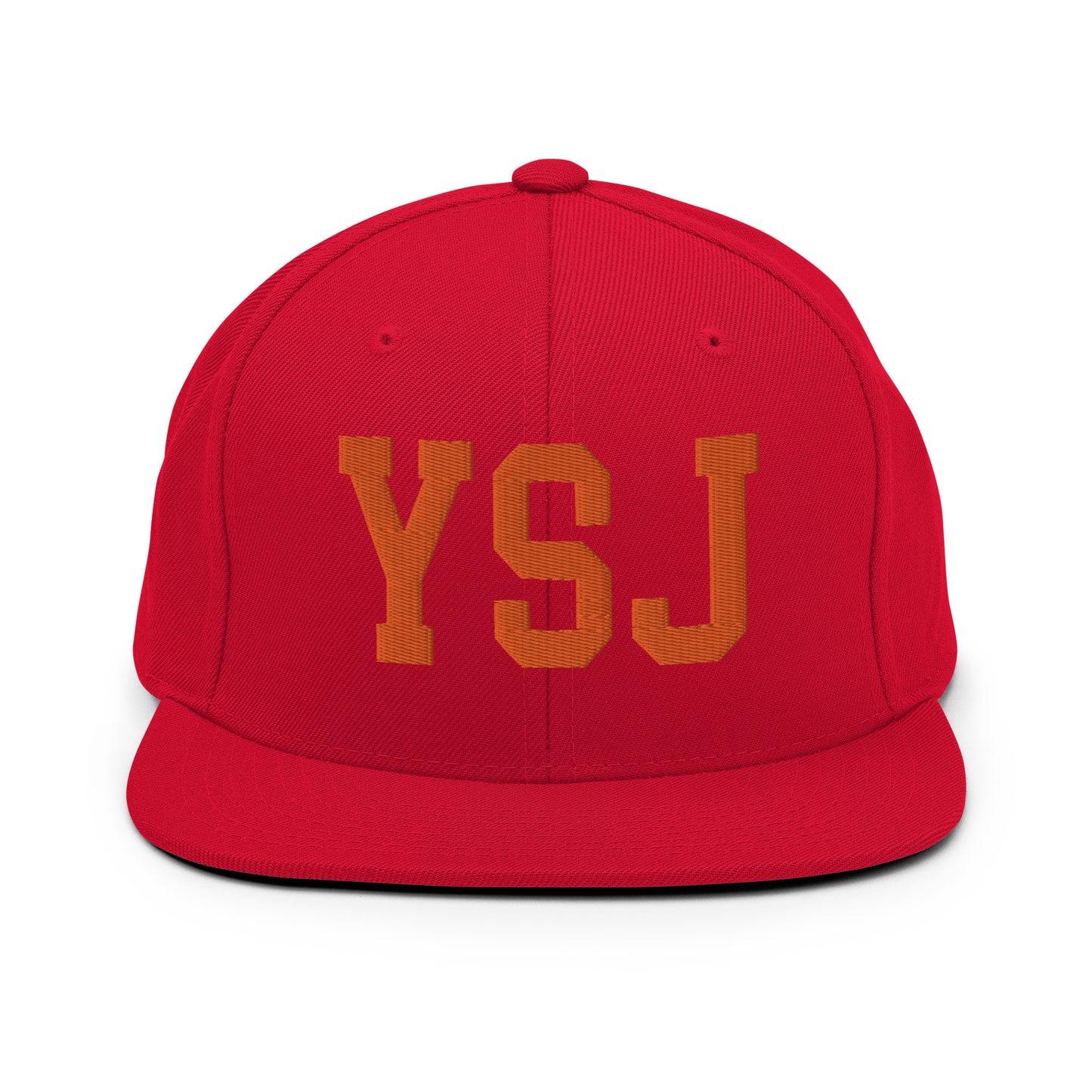 College-Style Classic Snapback Hat • Orange • YSJ Saint John • YHM Designs - Image 27