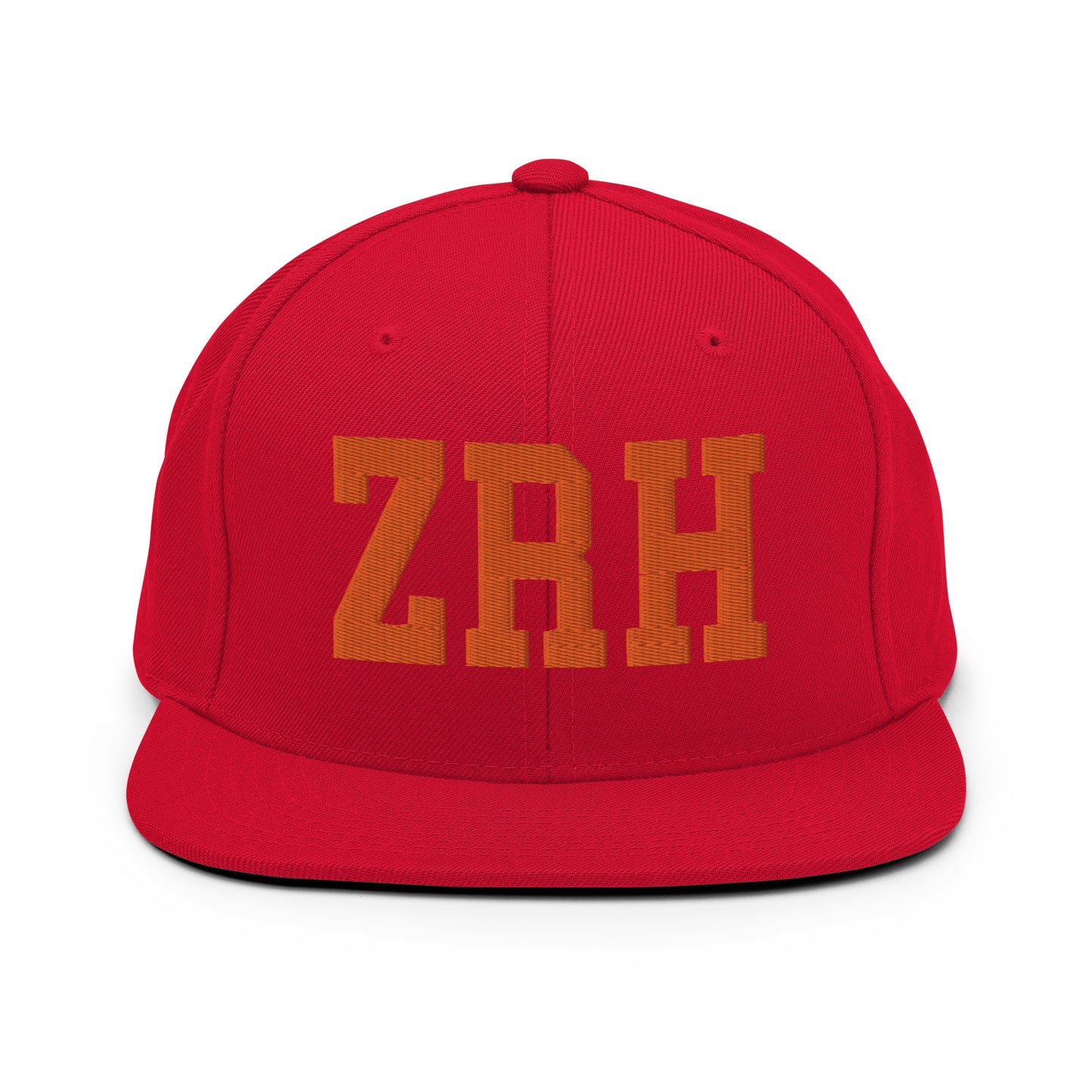 College-Style Classic Snapback Hat • Orange • ZRH Zurich • YHM Designs - Image 27