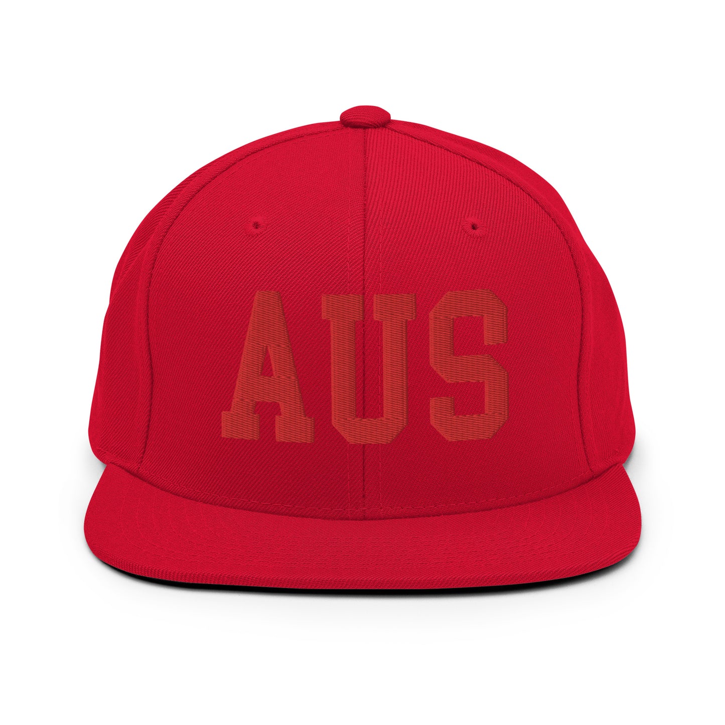 College-Style Classic Snapback Hat • Red • AUS Austin • YHM Designs - Image 23