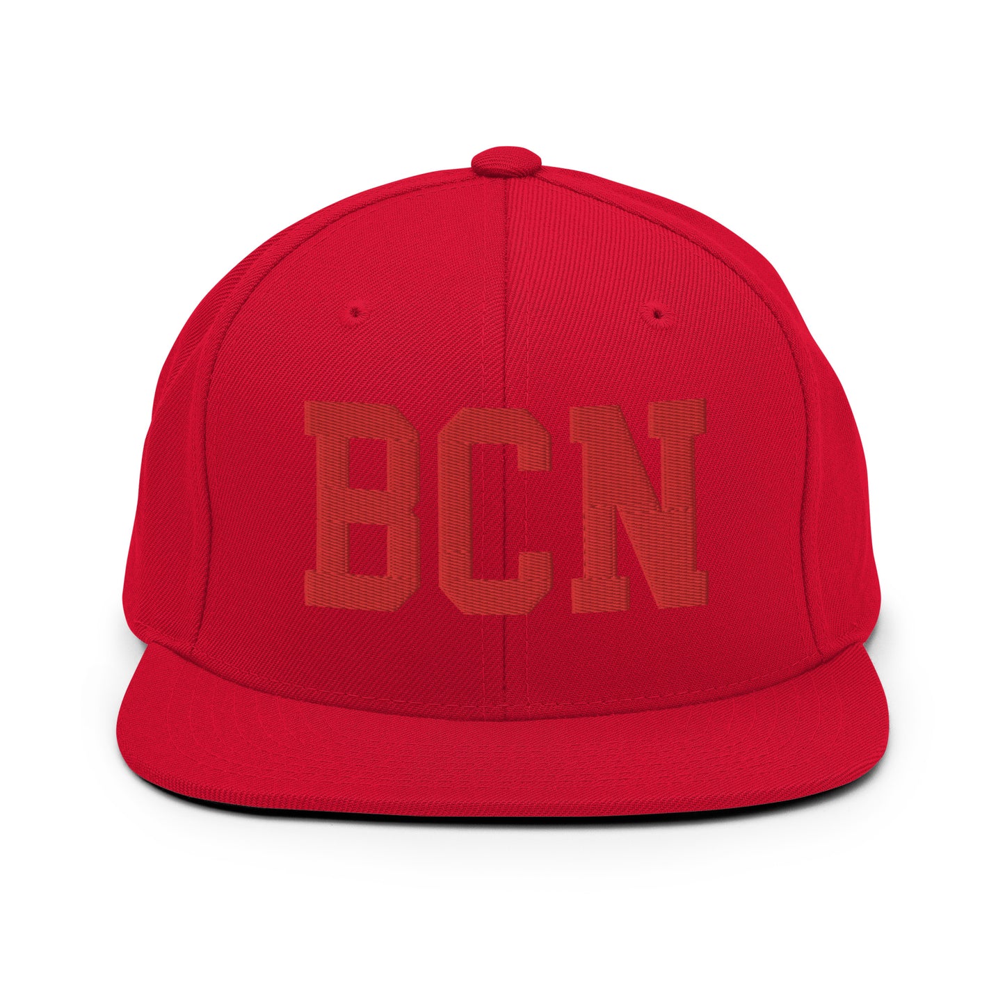 College-Style Classic Snapback Hat • Red • BCN Barcelona • YHM Designs - Image 23