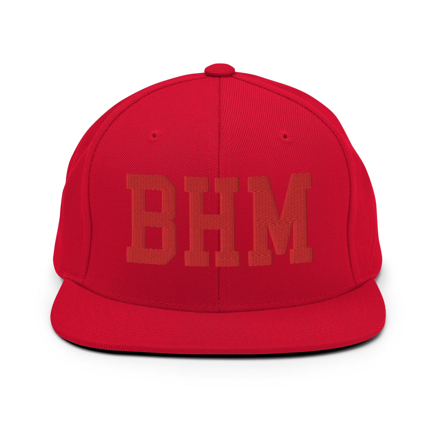 College-Style Classic Snapback Hat • Red • BHM Birmingham • YHM Designs - Image 23