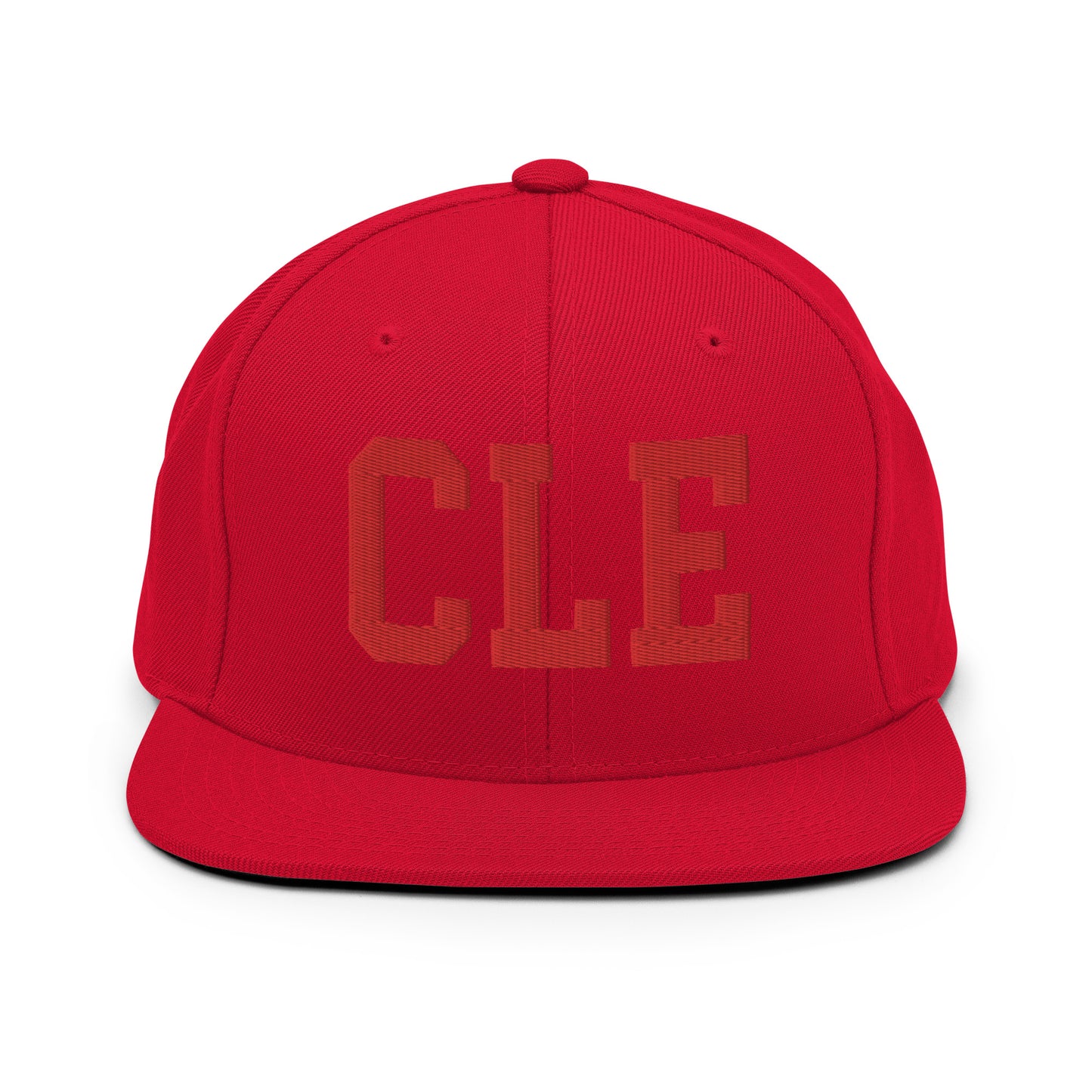 College-Style Classic Snapback Hat • Red • CLE Cleveland • YHM Designs - Image 23