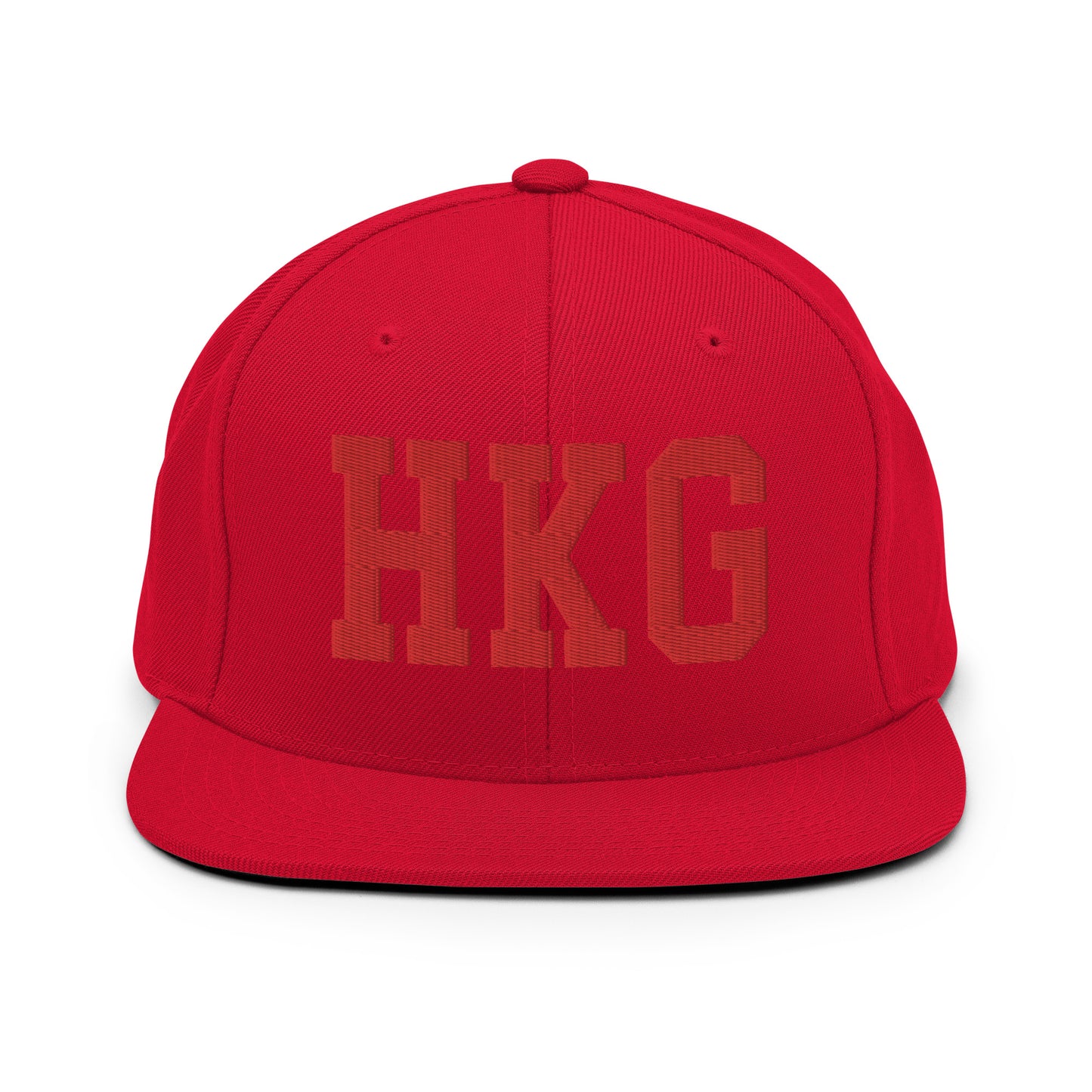College-Style Classic Snapback Hat • Red • HKG Hong Kong • YHM Designs - Image 23