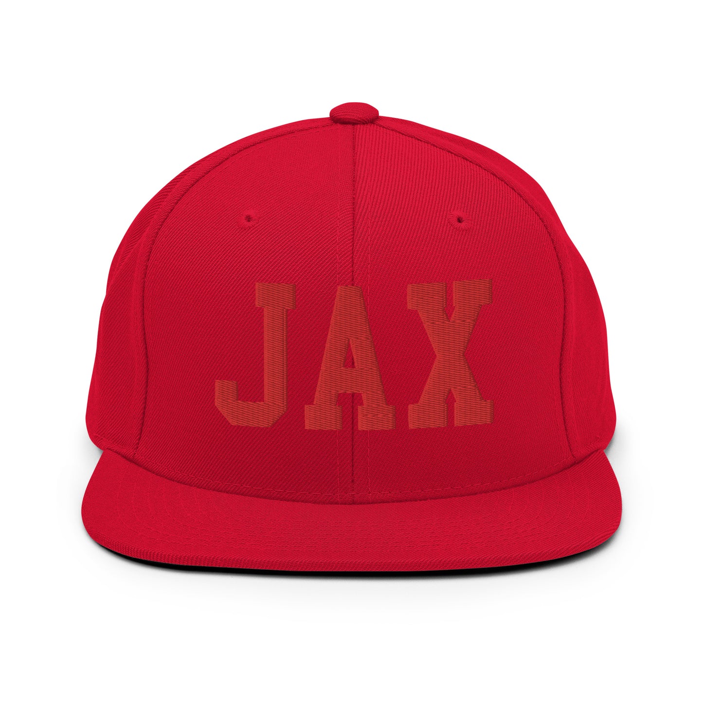 College-Style Classic Snapback Hat • Red • JAX Jacksonville • YHM Designs - Image 23