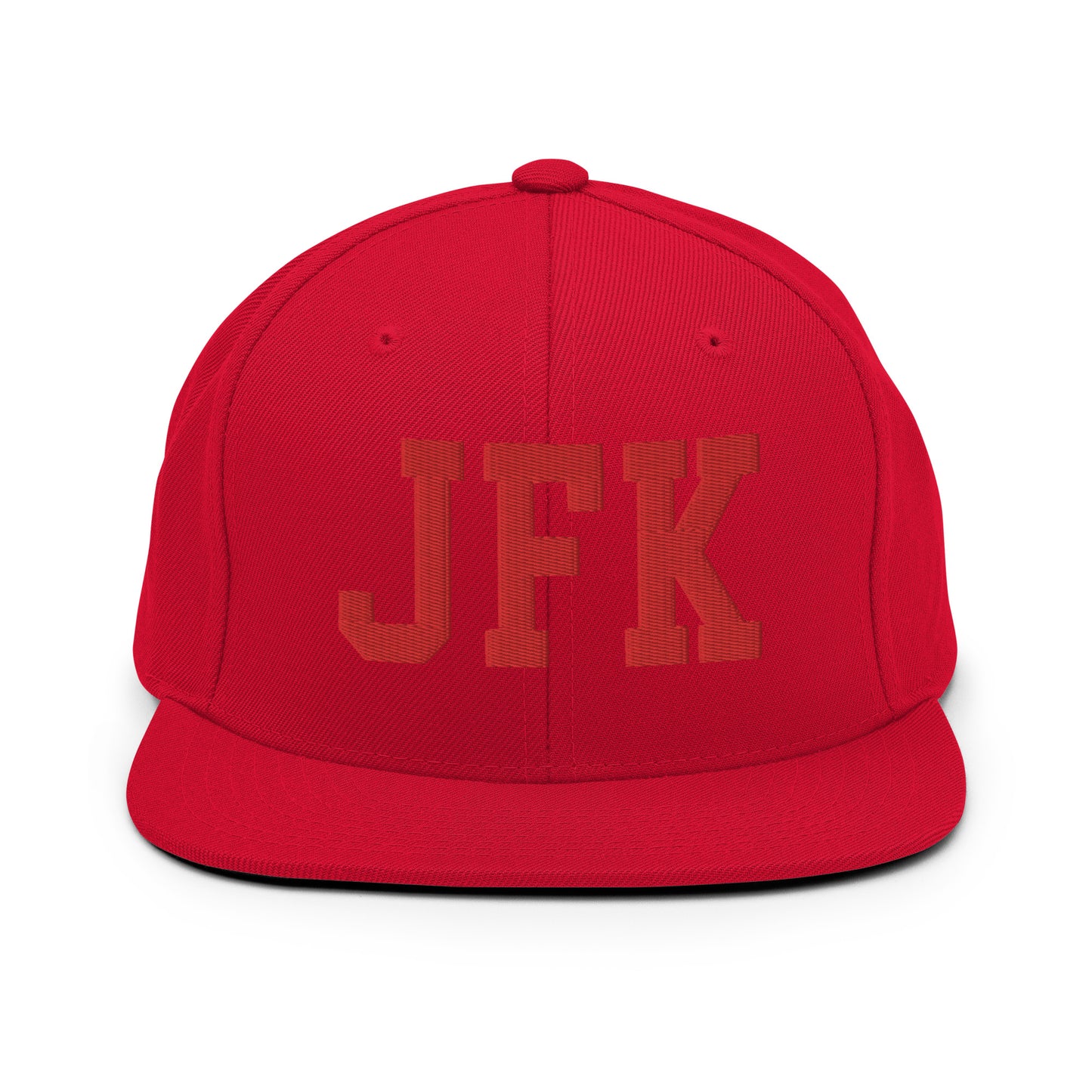 College-Style Classic Snapback Hat • Red • JFK New York City • YHM Designs - Image 23