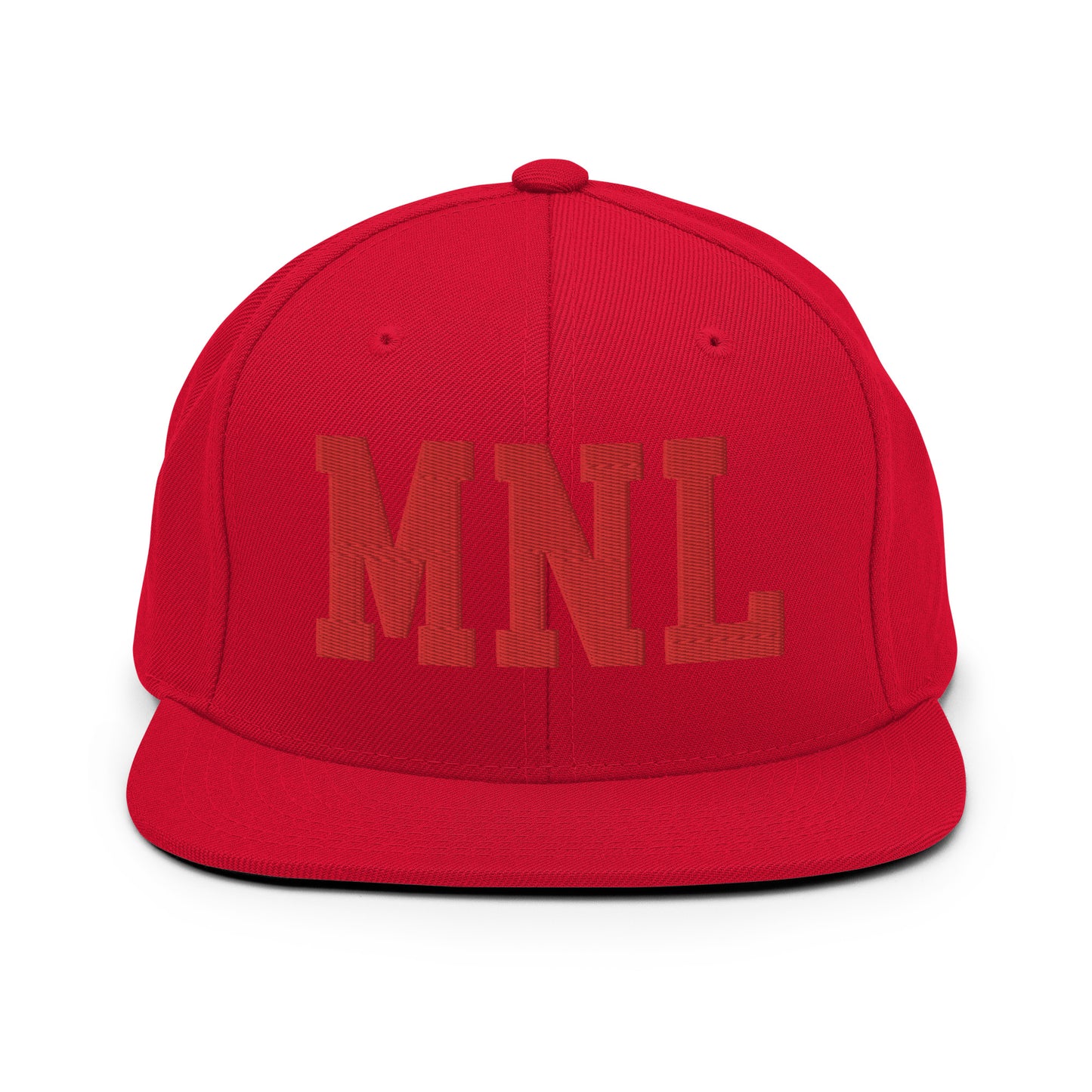 College-Style Classic Snapback Hat • Red • MNL Manila • YHM Designs - Image 23