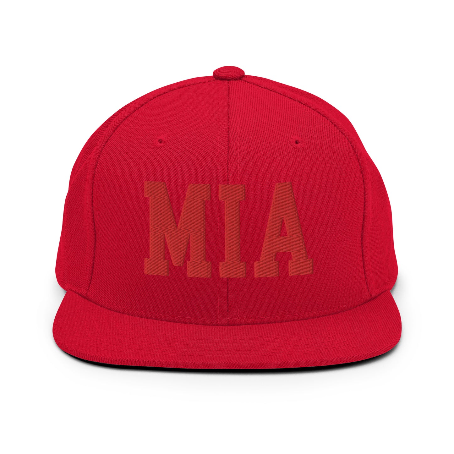 College-Style Classic Snapback Hat • Red • MIA Miami • YHM Designs - Image 23