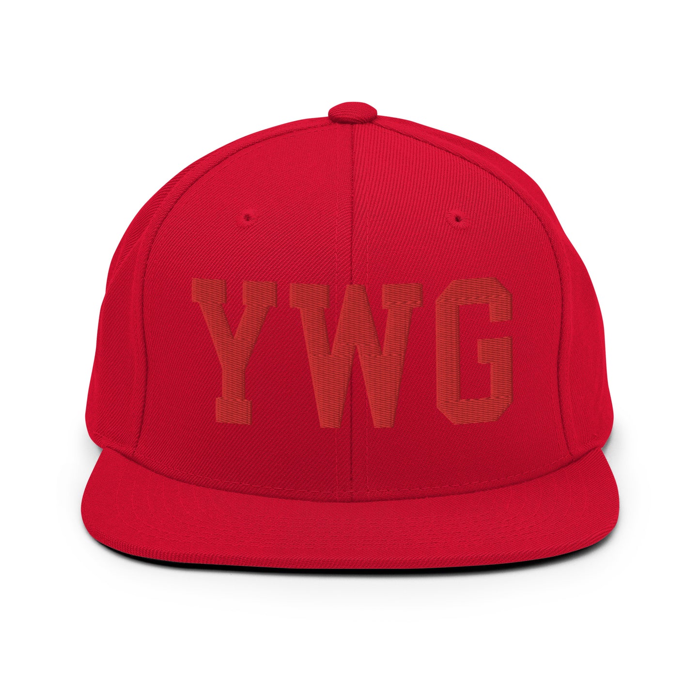 College-Style Classic Snapback Hat • Red • YWG Winnipeg • YHM Designs - Image 23