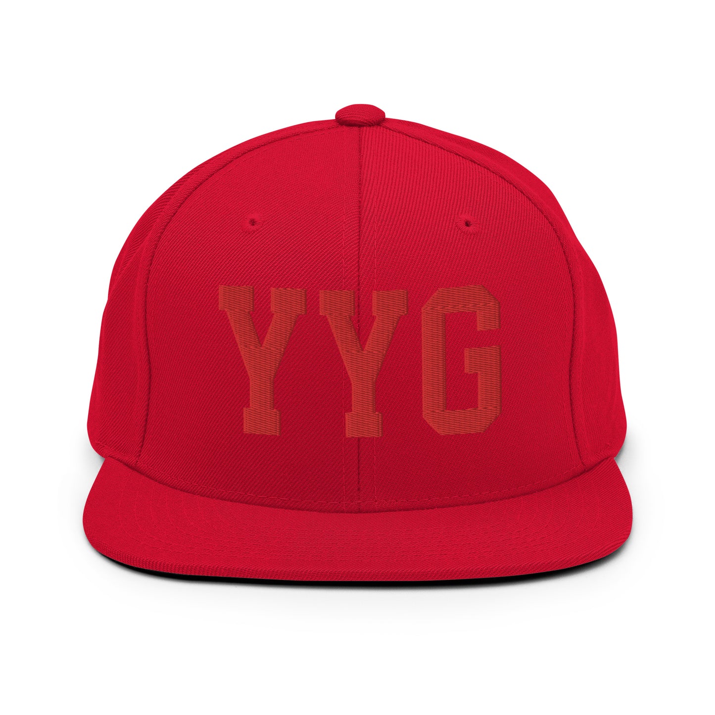 College-Style Classic Snapback Hat • Red • YYG Charlottetown • YHM Designs - Image 23