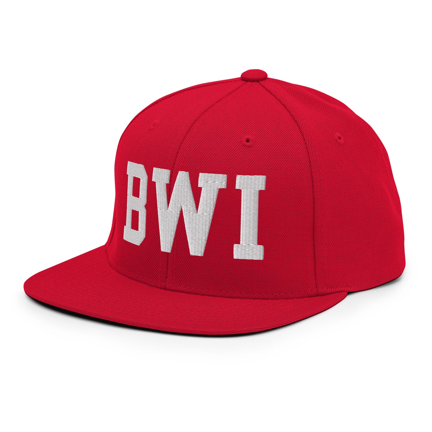 College-Style Classic Snapback Hat • White • BWI Baltimore • YHM Designs - Image 28