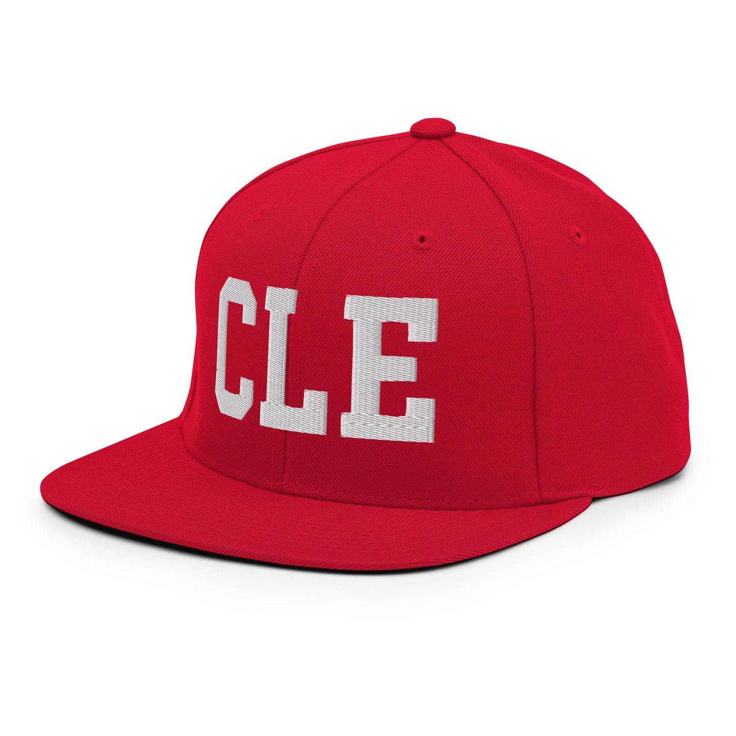 College-Style Classic Snapback Hat • White • CLE Cleveland • YHM Designs - Image 28