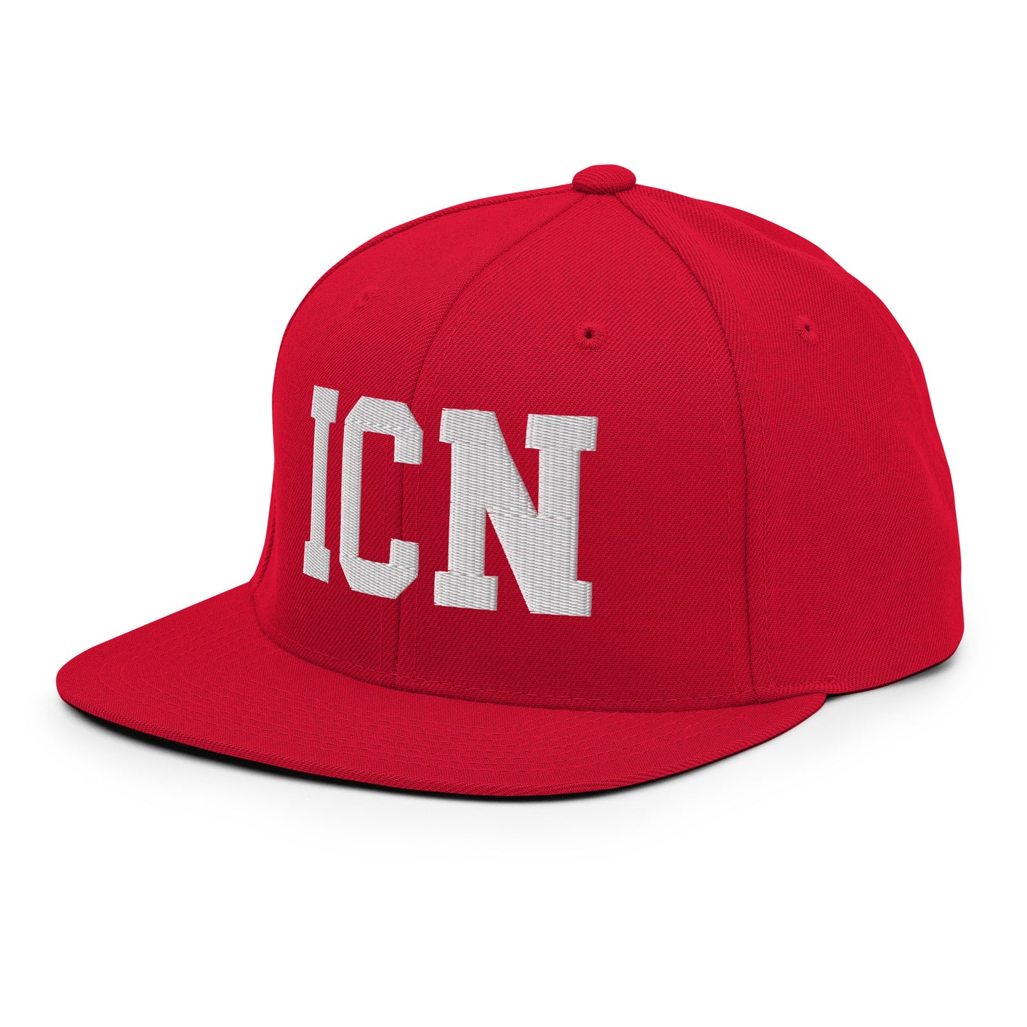 College-Style Classic Snapback Hat • White • ICN Seoul Souvenir • YHM Designs - Image 28
