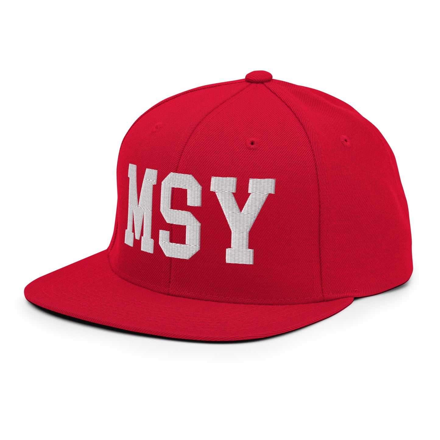 College-Style Classic Snapback Hat • White • MSY New Orleans Souvenir • YHM Designs - Image 28