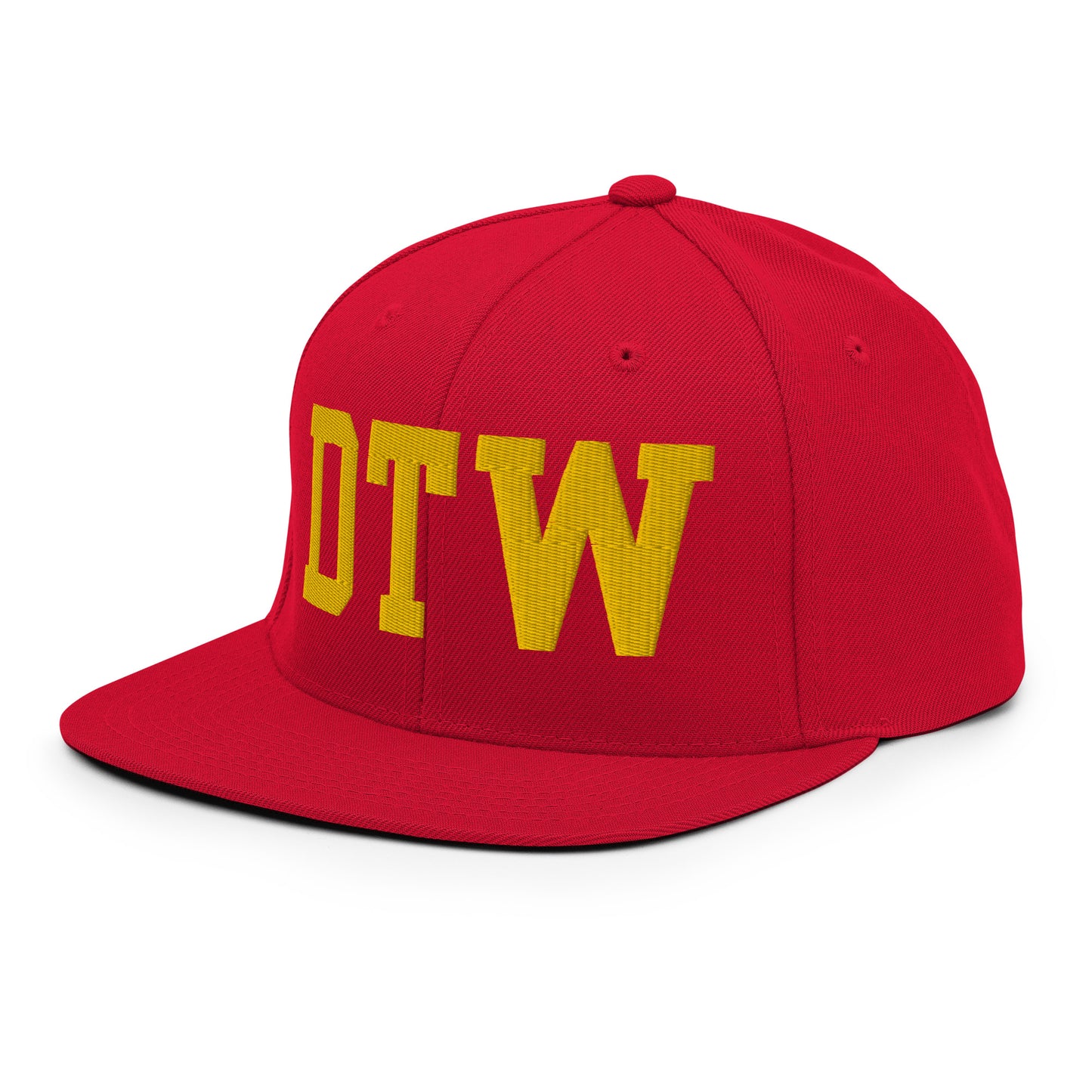 College-Style Classic Snapback Hat • Gold • DTW Detroit • YHM Designs - Image 20