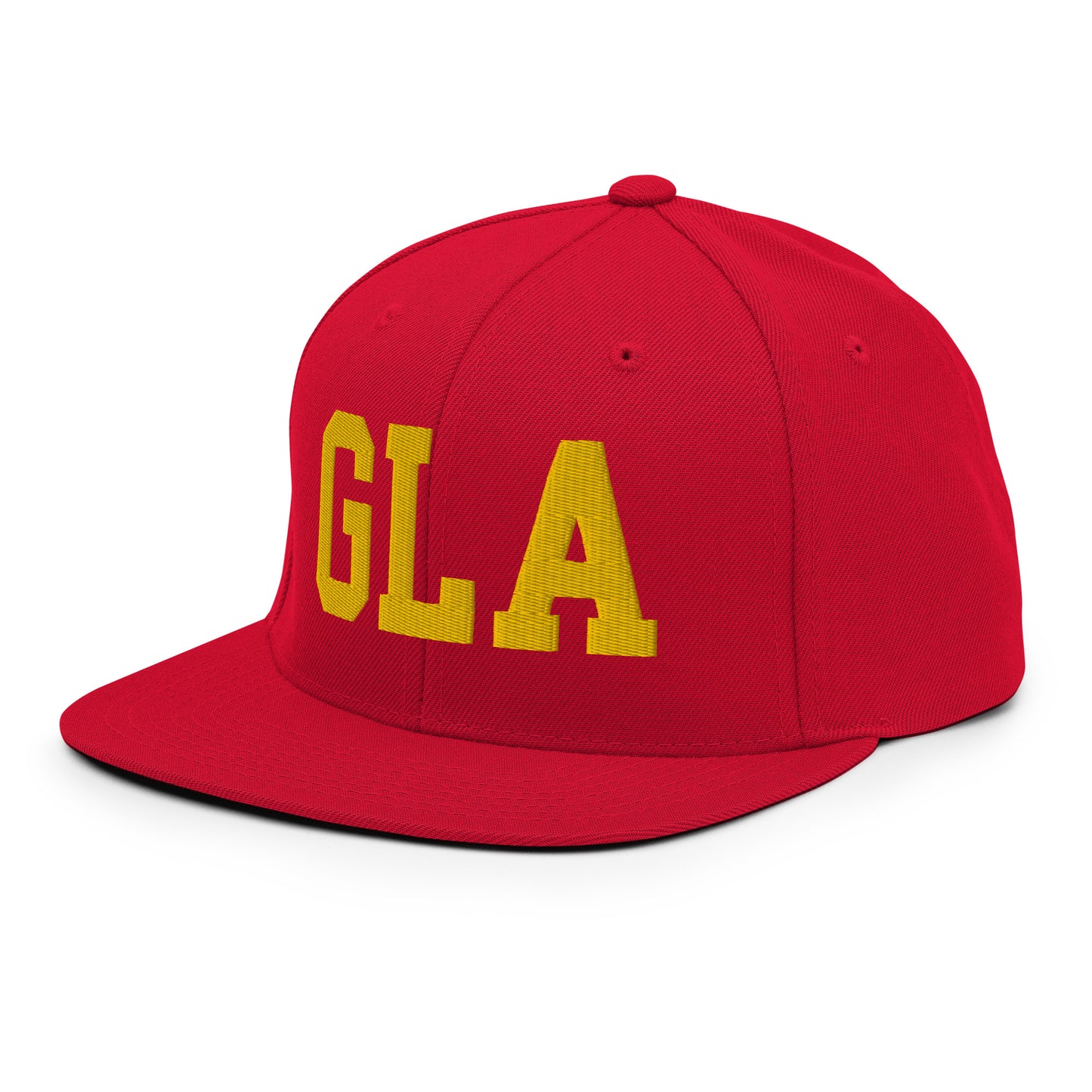 College-Style Classic Snapback Hat • Gold • GLA Glasgow • YHM Designs - Image 20