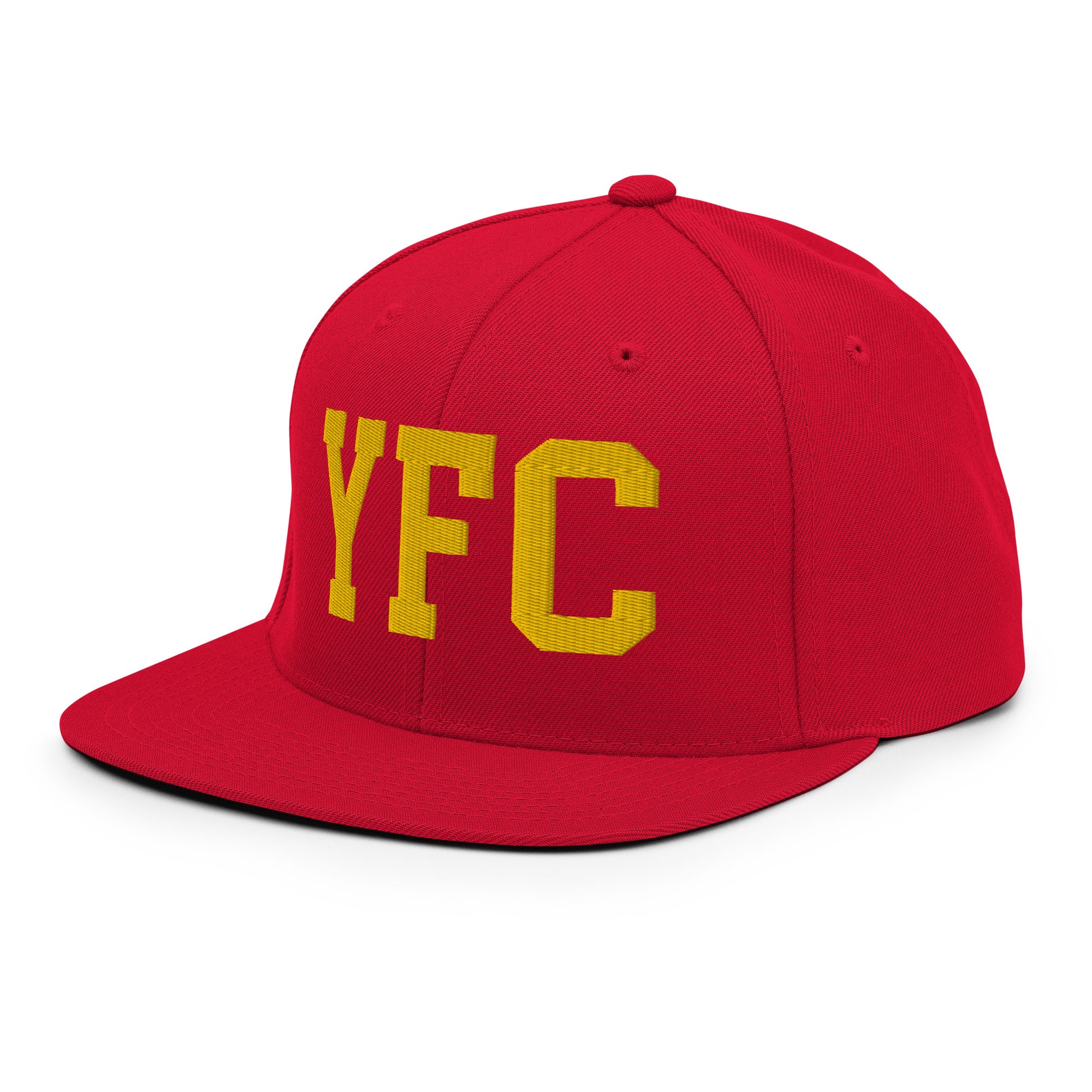 College-Style Classic Snapback Hat • Gold • YFC Fredericton Souvenir • YHM Designs - Image 20