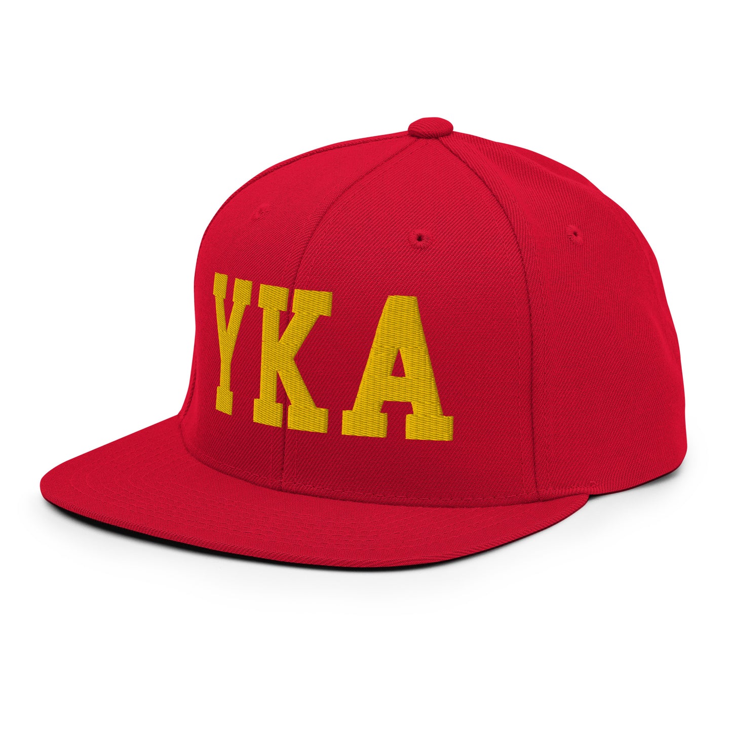 College-Style Classic Snapback Hat • Gold • YKA Kamloops Souvenir • YHM Designs - Image 20