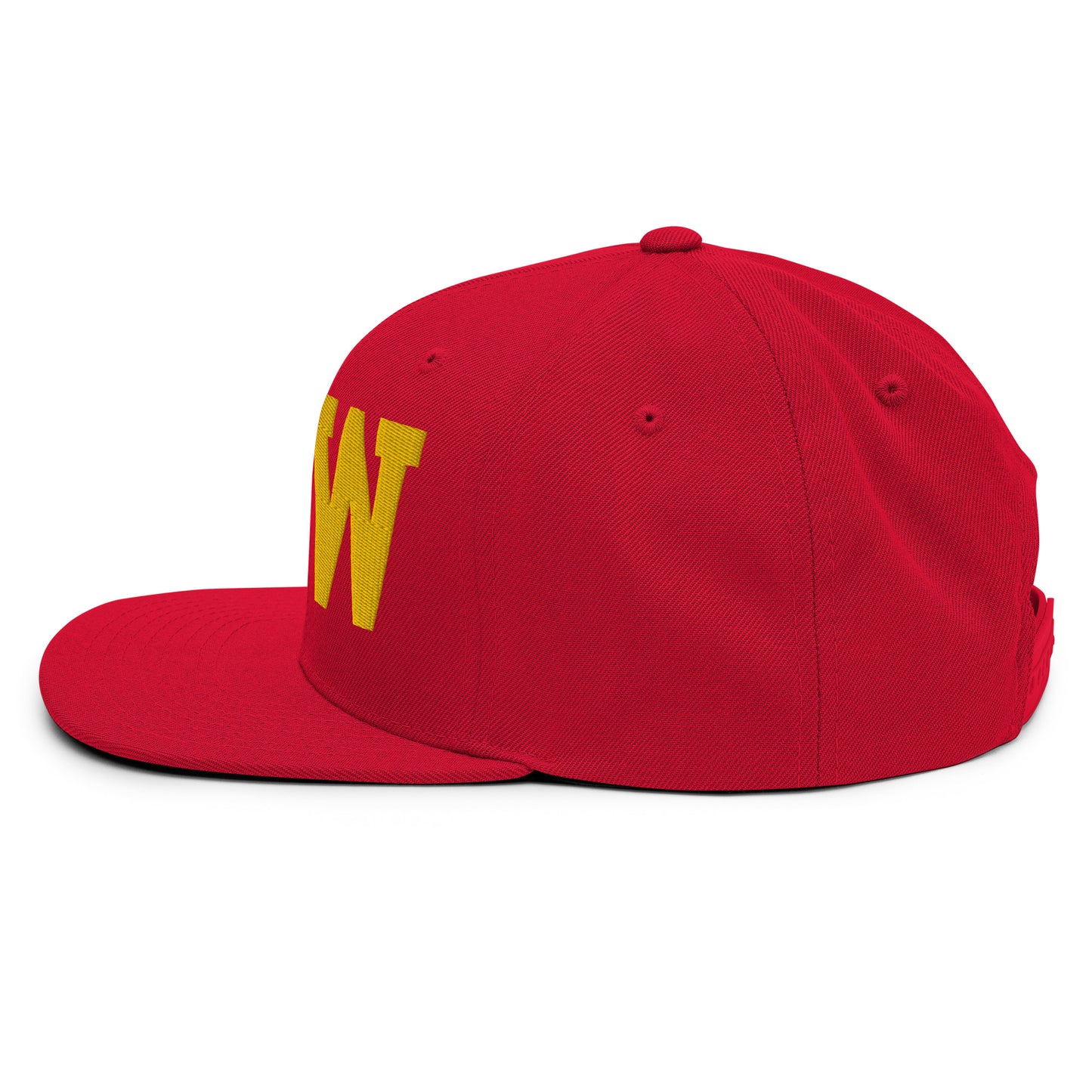 College-Style Classic Snapback Hat • Gold • DTW Detroit • YHM Designs - Image 21