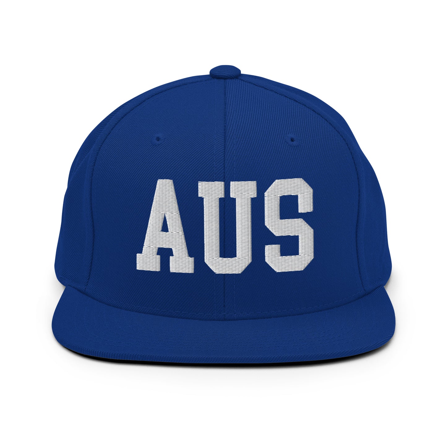 College-Style Classic Snapback Hat • White • AUS Austin Souvenir • YHM Designs - Image 11