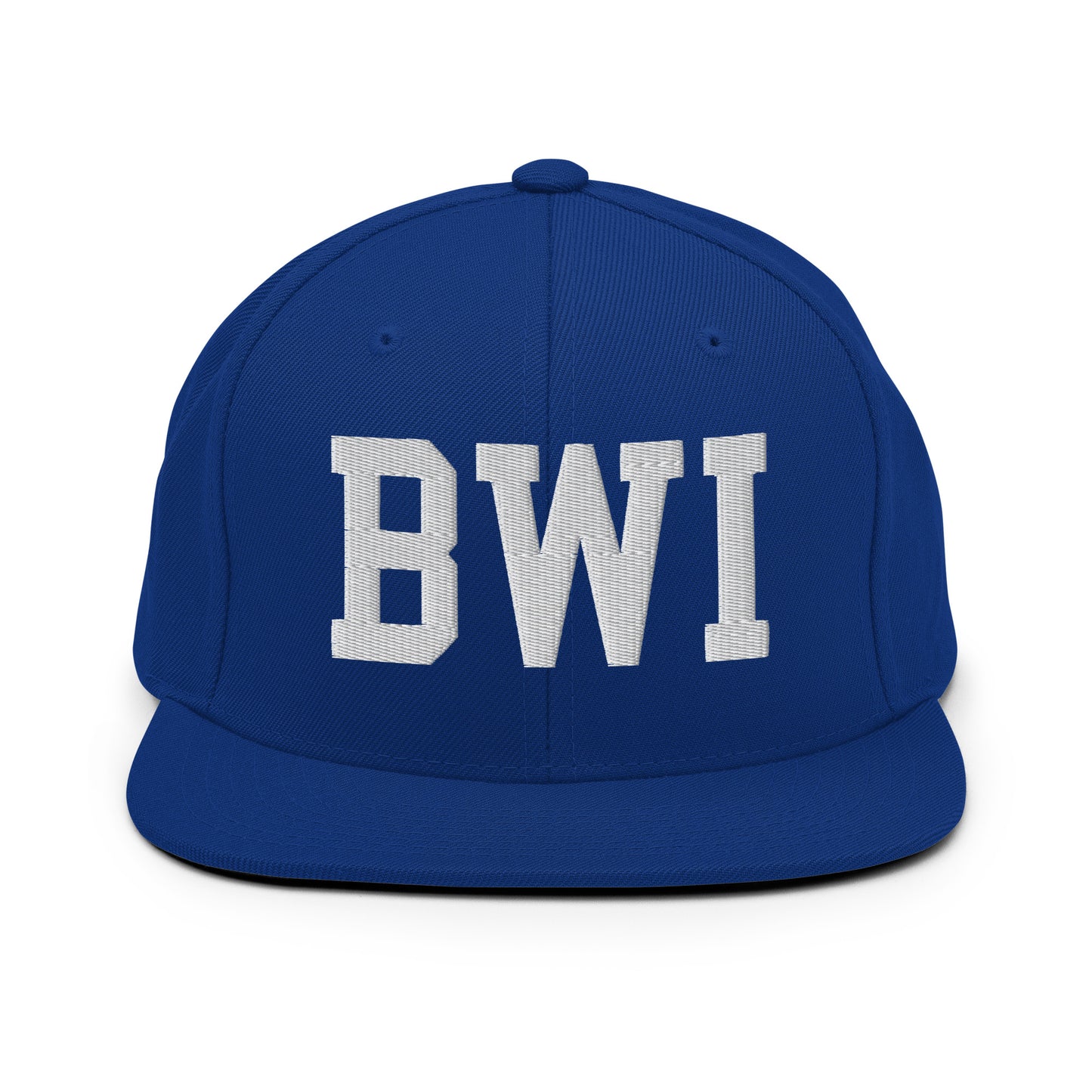 College-Style Classic Snapback Hat • White • BWI Baltimore • YHM Designs - Image 11