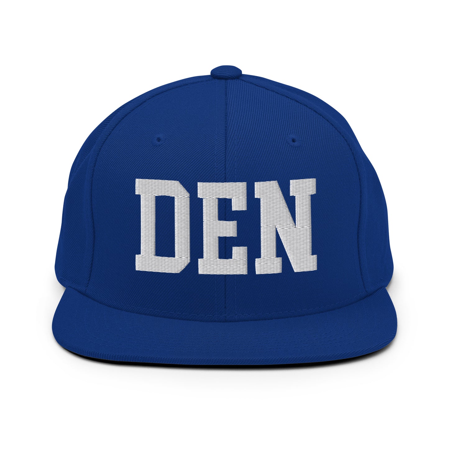 College-Style Classic Snapback Hat • White • DEN Denver • YHM Designs - Image 11