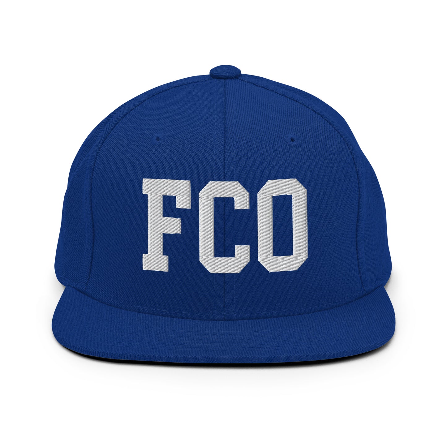 College-Style Classic Snapback Hat • White • FCO Rome • YHM Designs - Image 11