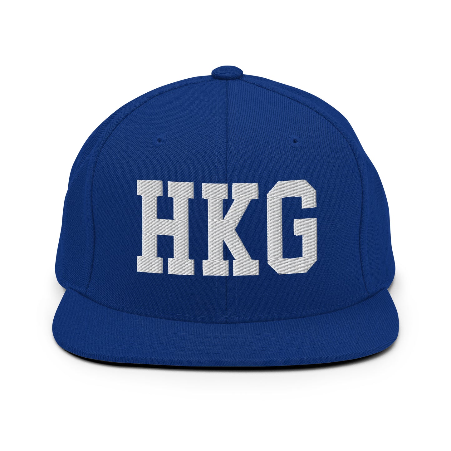 College-Style Classic Snapback Hat • White • HKG Hong Kong • YHM Designs - Image 11