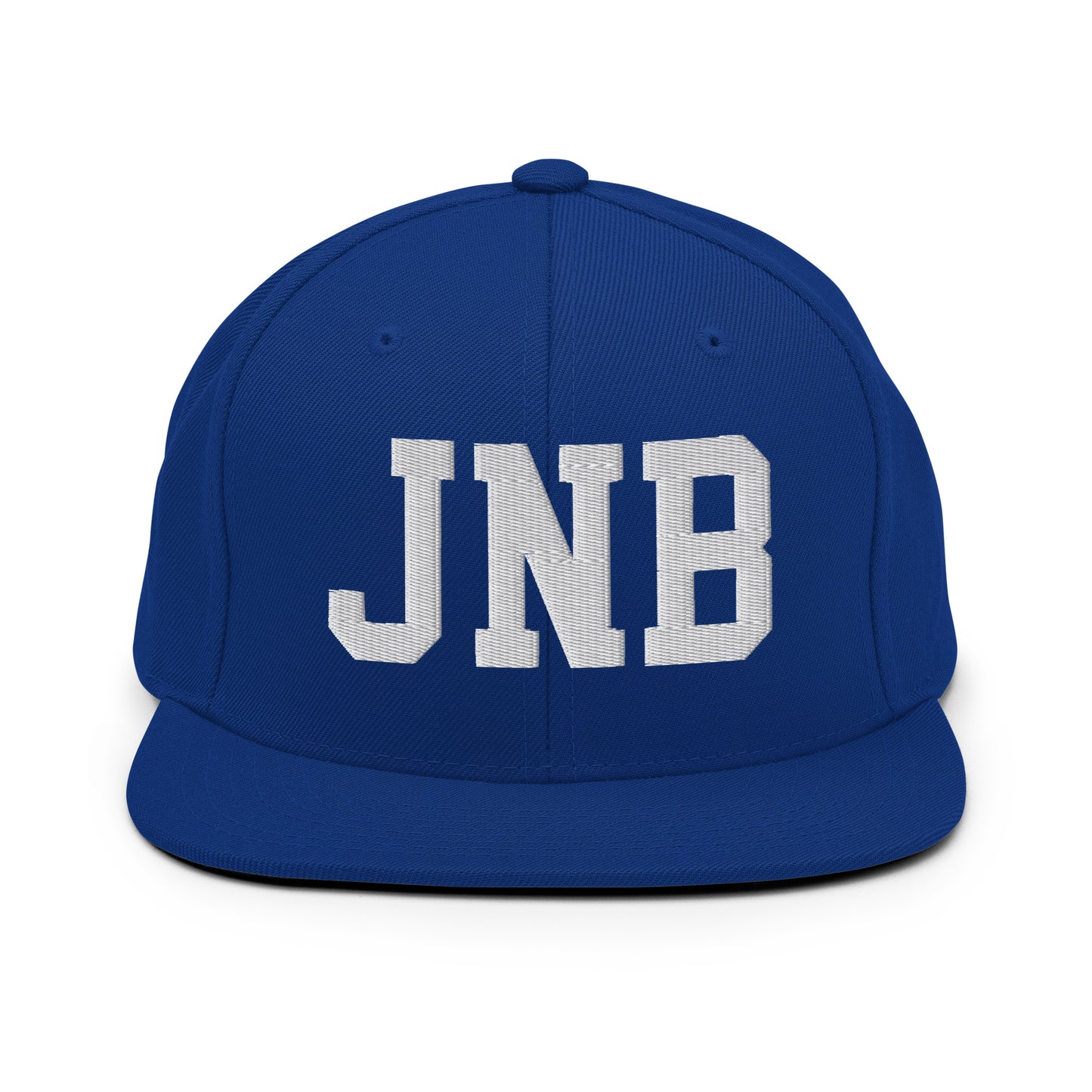 College-Style Classic Snapback Hat • White • JNB Johannesburg • YHM Designs - Image 11