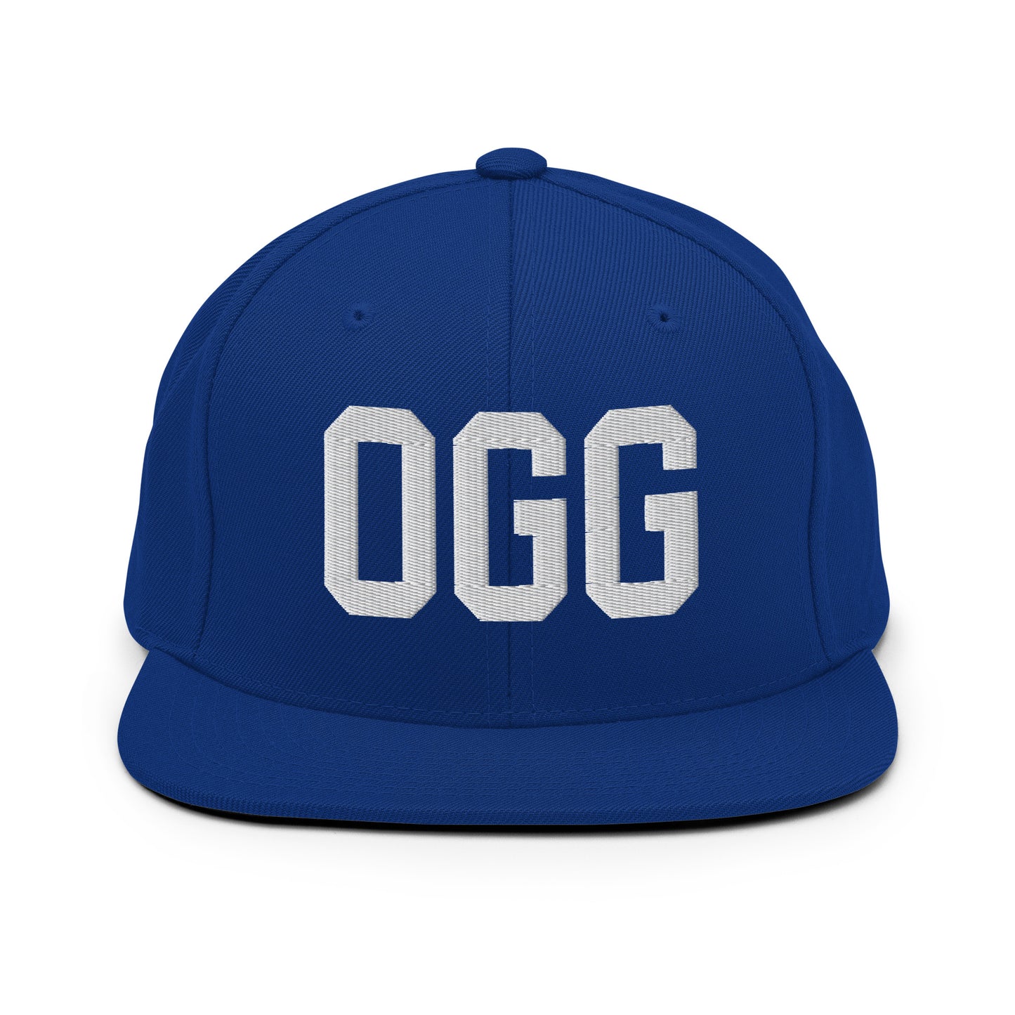 College-Style Classic Snapback Hat • White • OGG Maui Souvenir • YHM Designs - Image 11