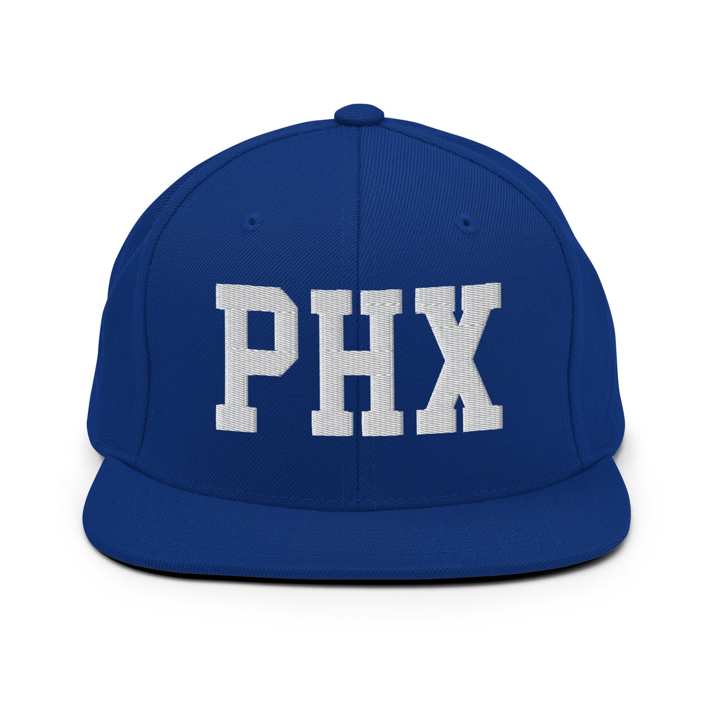 College-Style Classic Snapback Hat • White • PHX Phoenix • YHM Designs - Image 11