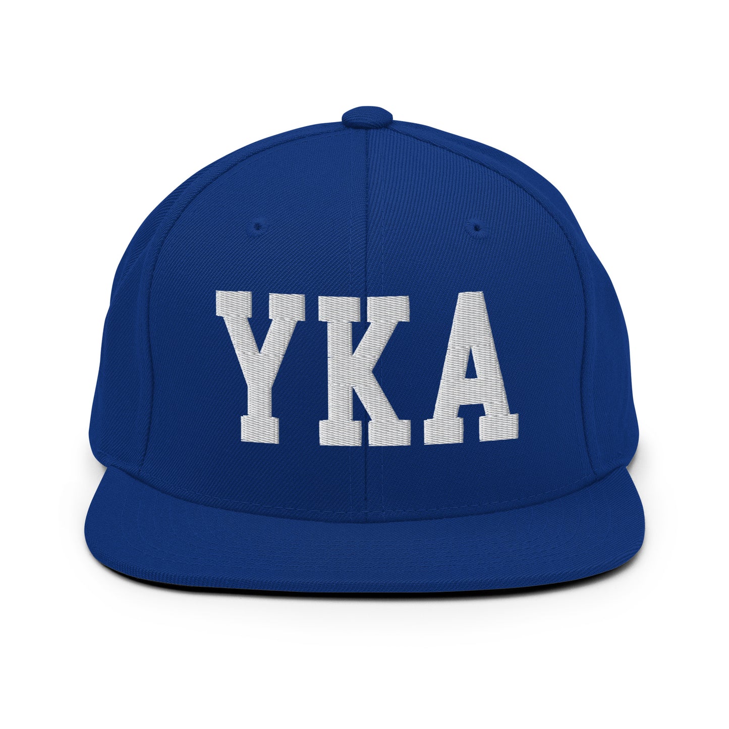 College-Style Classic Snapback Hat • White • YKA Kamloops Souvenir • YHM Designs - Image 11