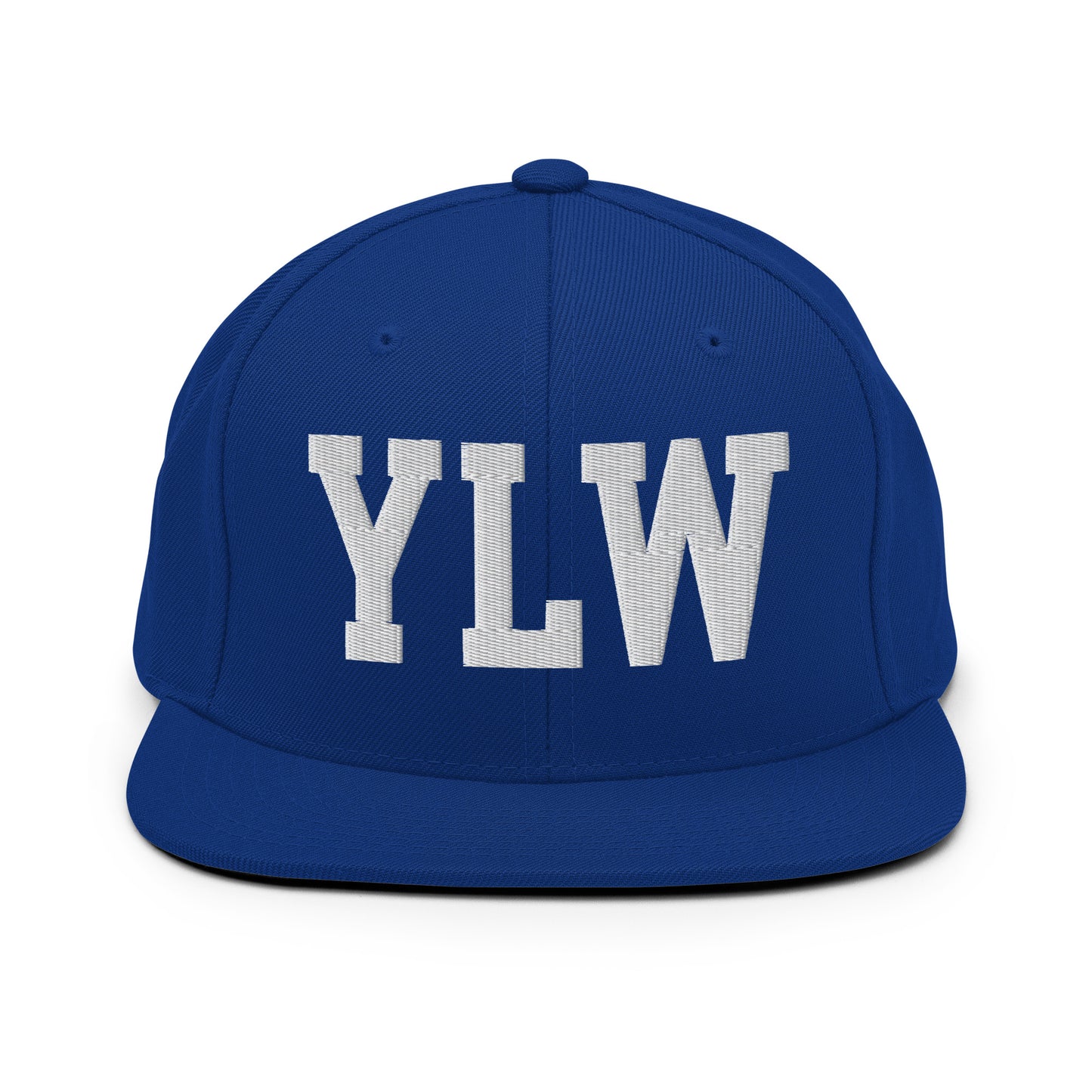 College-Style Classic Snapback Hat • White • YLW Kelowna Souvenir • YHM Designs - Image 11