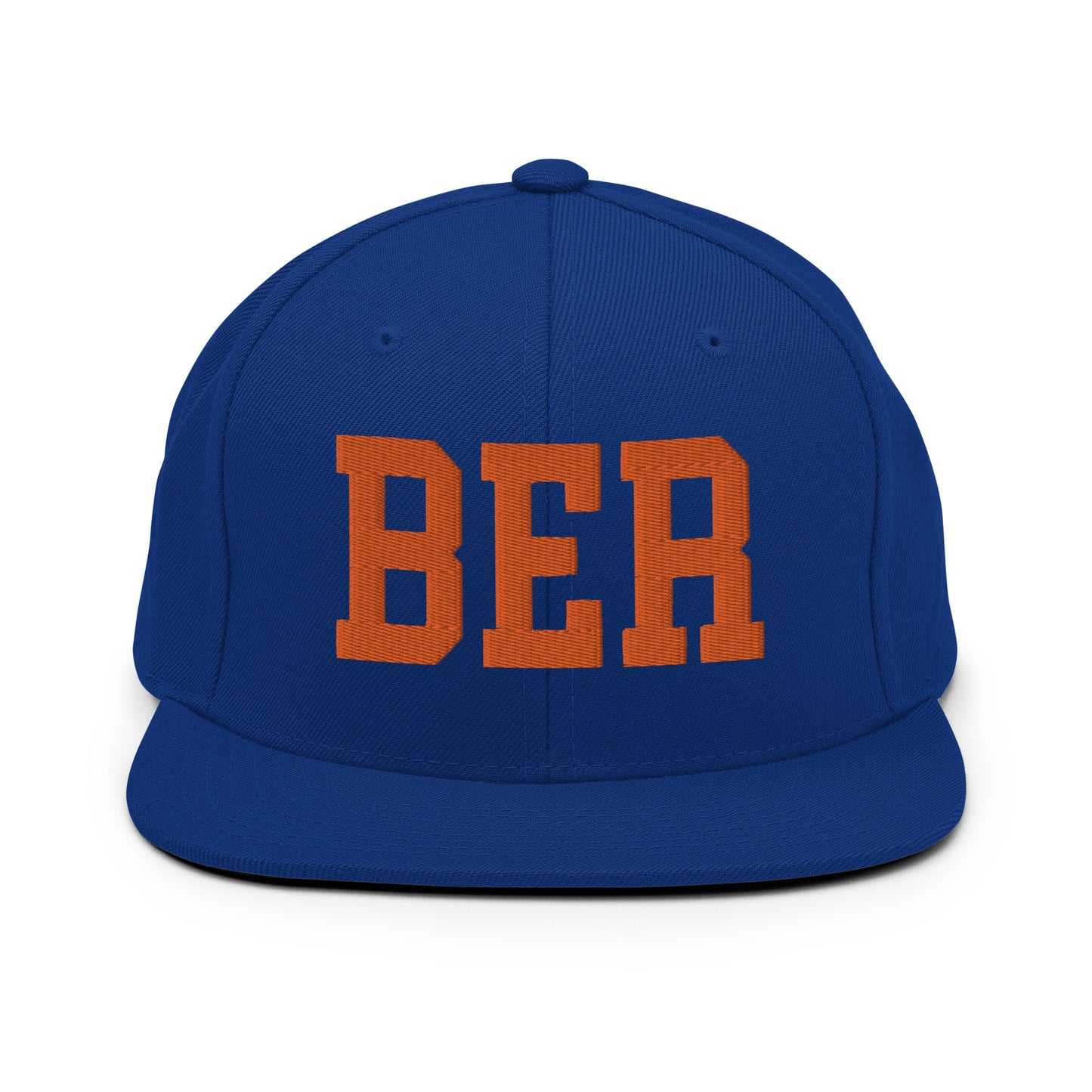 College-Style Classic Snapback Hat • Orange • BER Berlin • YHM Designs - Image 15