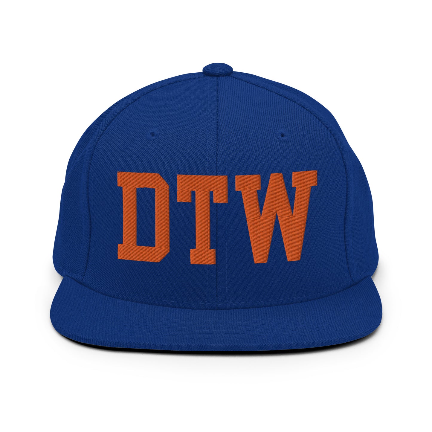 College-Style Classic Snapback Hat • Orange • DTW Detroit • YHM Designs - Image 15