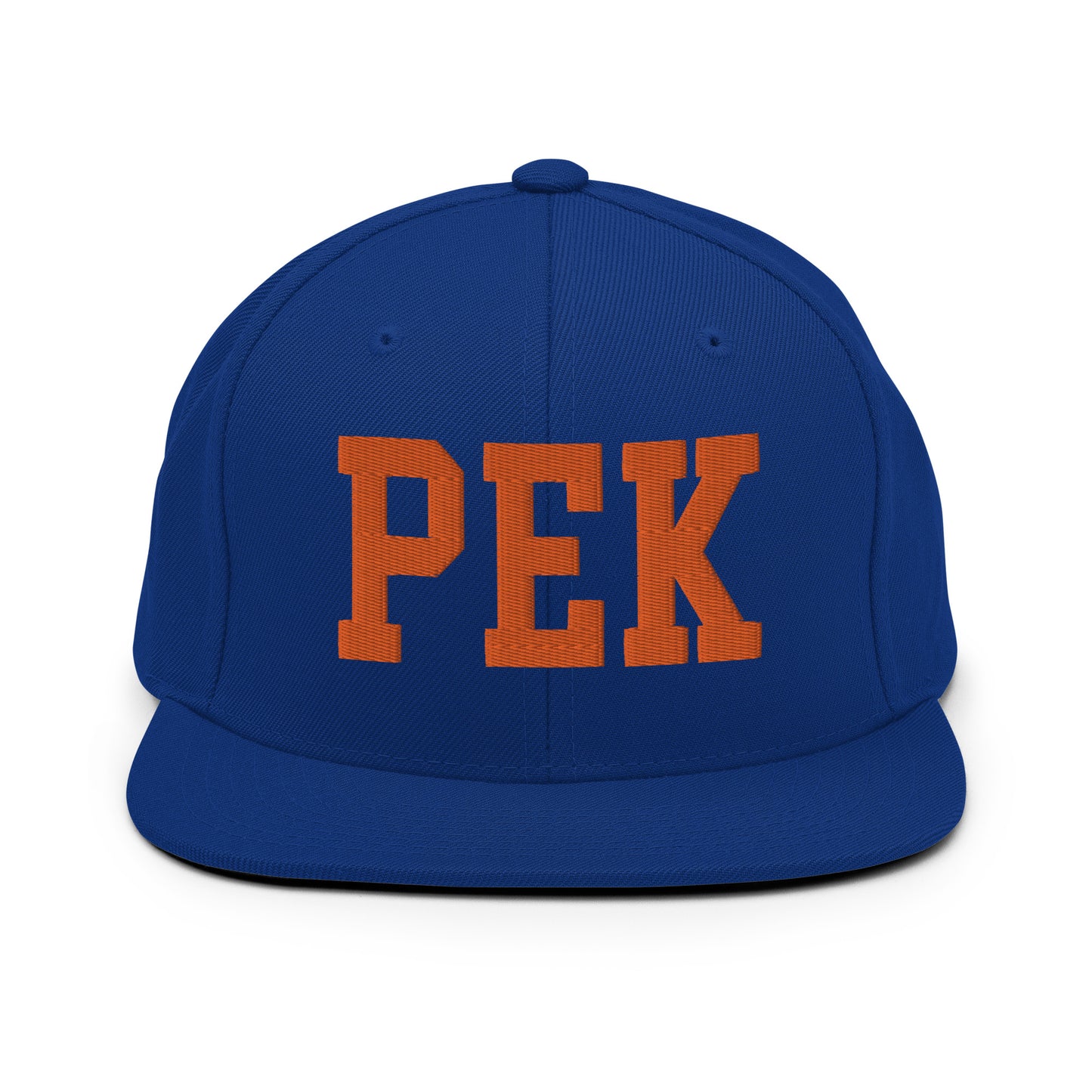 College-Style Classic Snapback Hat • Orange • PEK Beijing • YHM Designs - Image 15