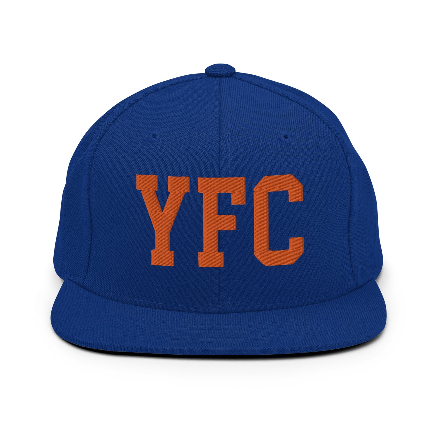 College-Style Classic Snapback Hat • Orange • YFC Fredericton Souvenir • YHM Designs - Image 15